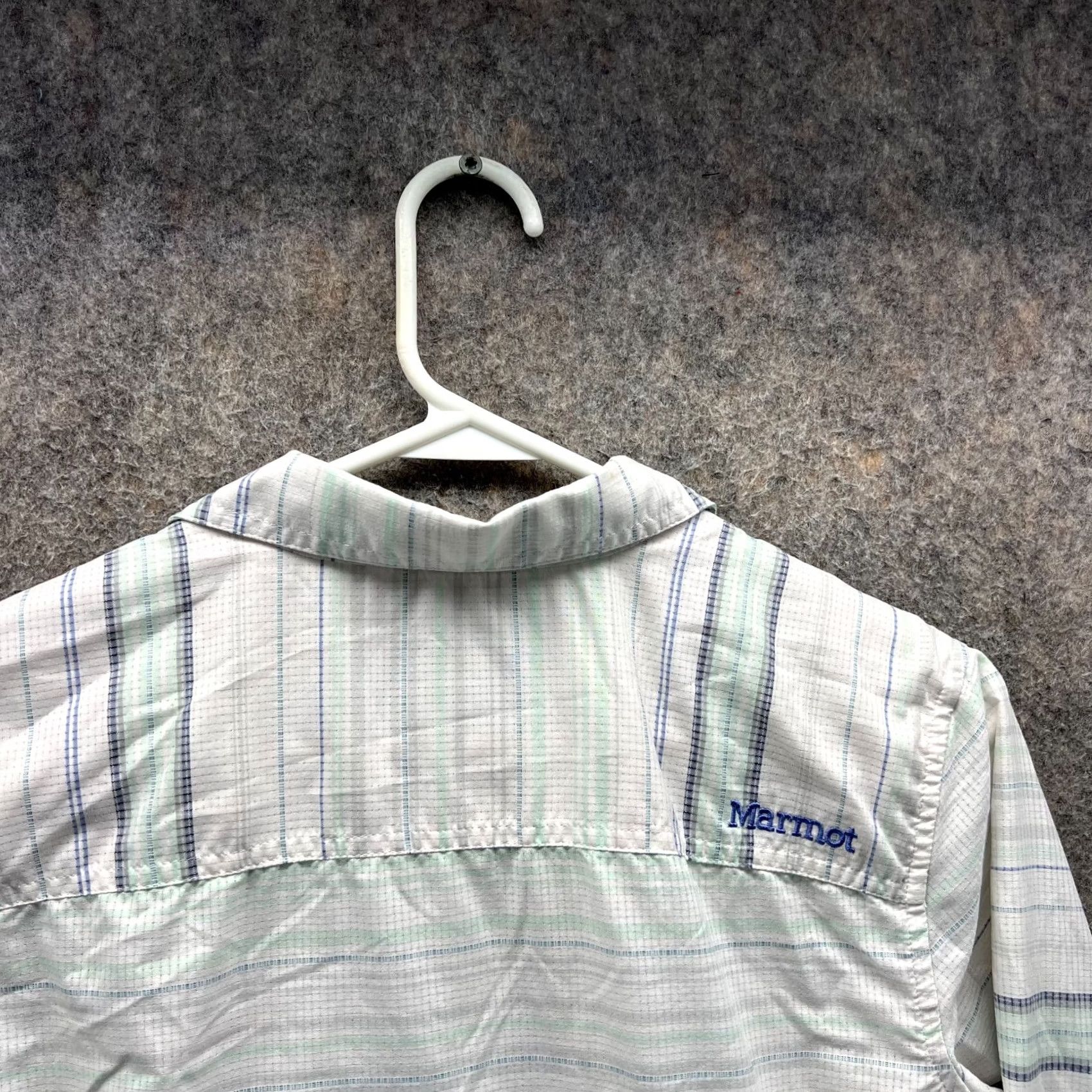Marmot Marmot Shirt Women Medium White Outdoors Button Down Cowgirl Striped Western - Casual, Travel, Party/Cocktail Size M / US 6-8 / IT 42-44 - 4 Thumbnail