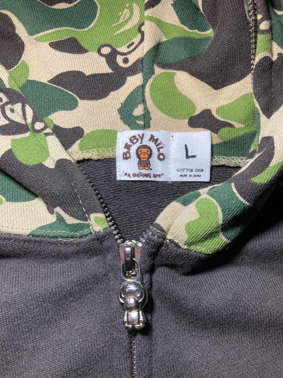 Bape 2008 Bape Baby Milo Camo Raglan Full Zip Multi 2000s Nigo Size US L / EU 52-54 / 3 - 7 Thumbnail
