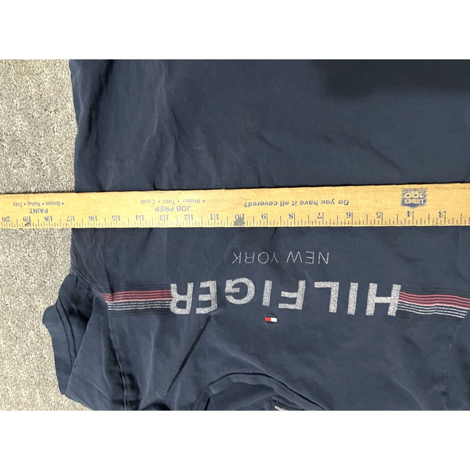Tommy Hilfiger TOMMY HILFIGER Women’s T-Shirt Small Navy Blue Spell Out 100% Cotton Short Sleeve Pullover Size S / US 4 / IT 40 - 5 Thumbnail