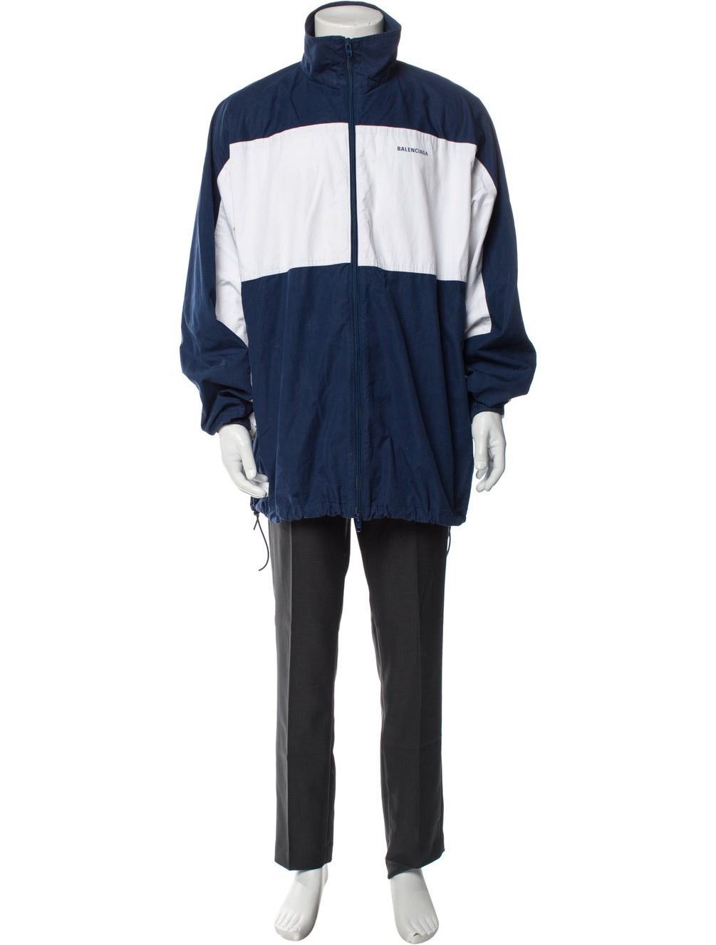 Balenciaga 🛎️Need gone🛎️ Balenciaga Blue White Zip-up Jacket Size US XL / EU 56 / 4 - 16 Thumbnail