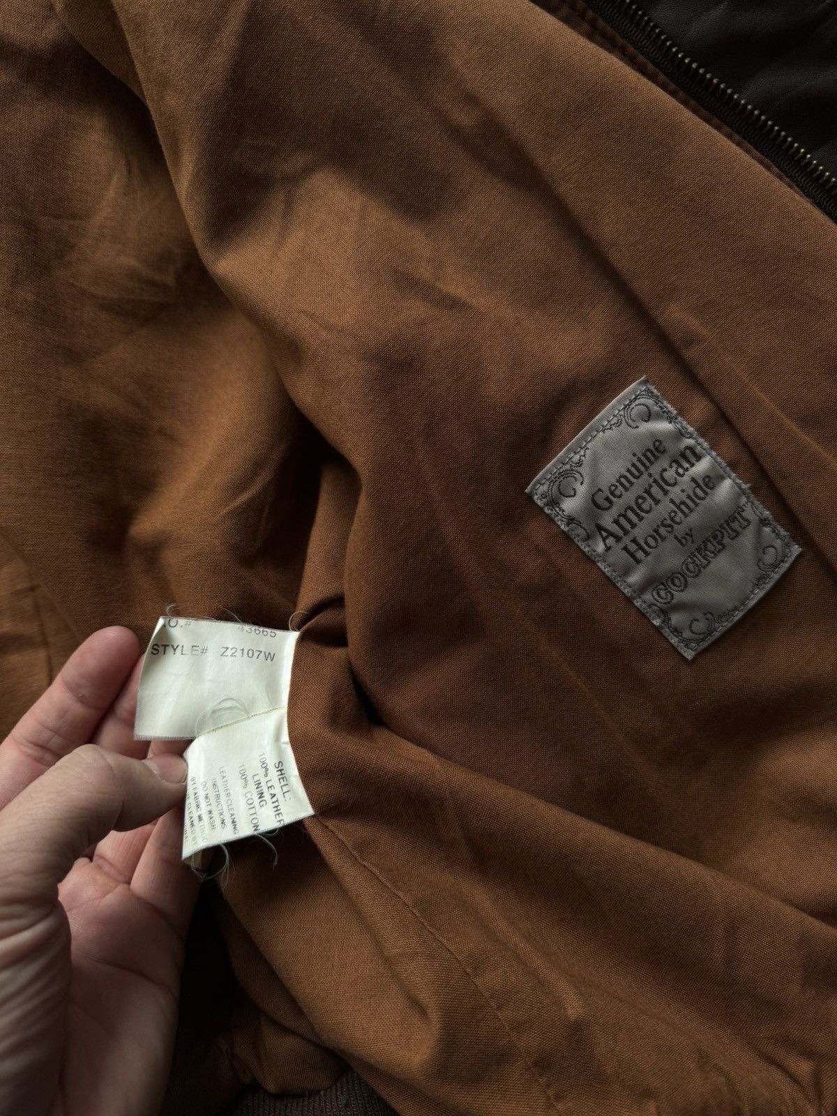 Cockpit USA Cockpit vintage leather jacket brown zip bomber Size US M / EU 48-50 / 2 - 11 Thumbnail