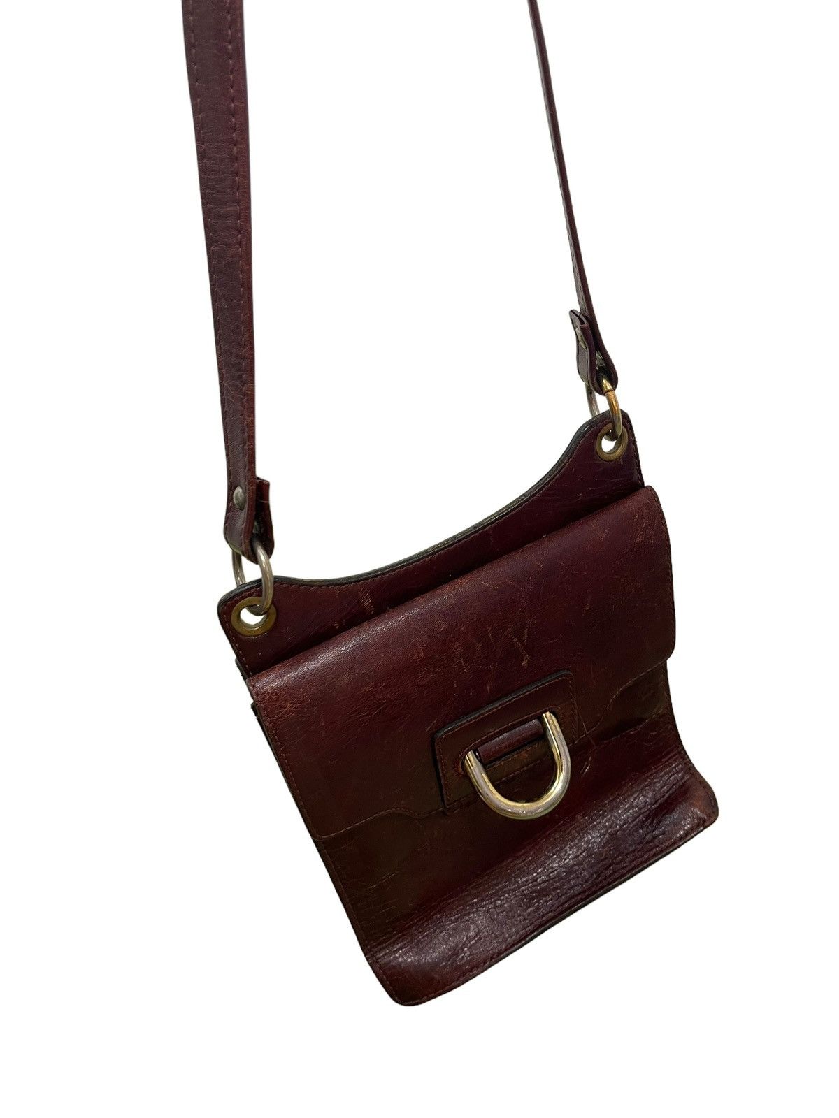 Genuine Leather Full Leather Patina Vtg Unknown Japan Bag Cross Body 1🟩 Size ONE SIZE - 6 Thumbnail