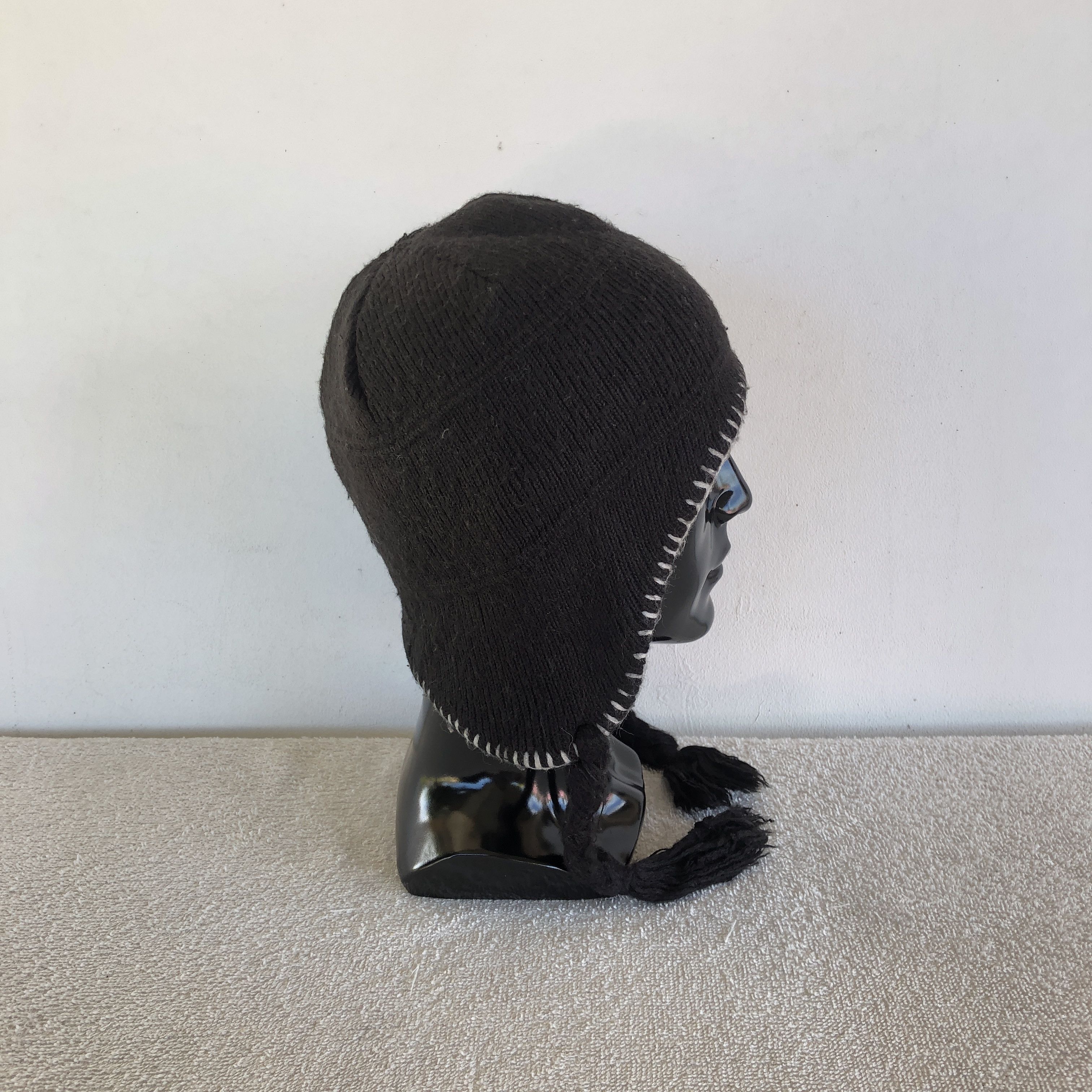 Fila Vintage 90s Fila Earflap Beanie Knitted Snow Caps Hats Size ONE SIZE - 3 Thumbnail