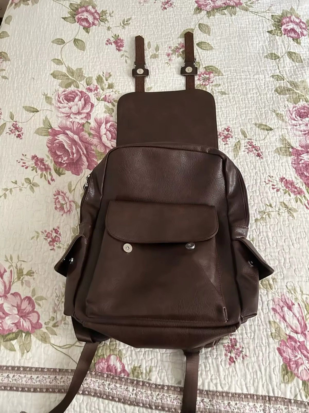 Japanese Brand × Vintage Backpack PU Leather Bagpack Size ONE SIZE - 7 Thumbnail