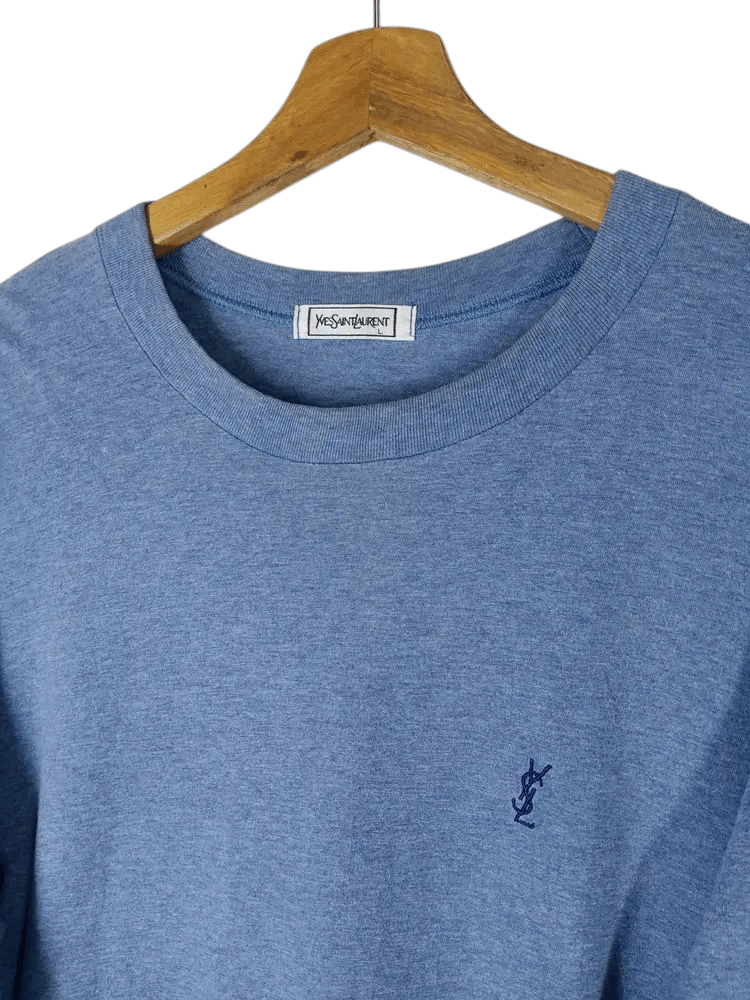 Yves Saint Laurent Vintage Yves Saint Laurent Small Logo Long Sleeve Tshirt Size US M / EU 48-50 / 2 - 1 Thumbnail