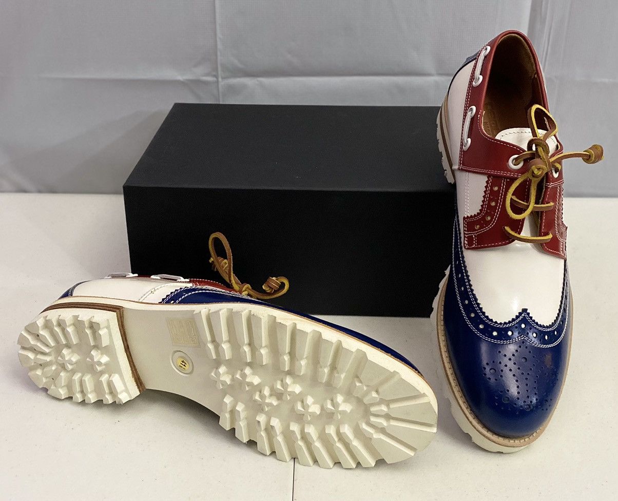 Dsquared2 Dsquared2 🇮🇹 R/W/B Leather Handmade Brogue Boat Shoes 8.5 NEW Size US 8.5 / EU 41-42 - 13 Thumbnail