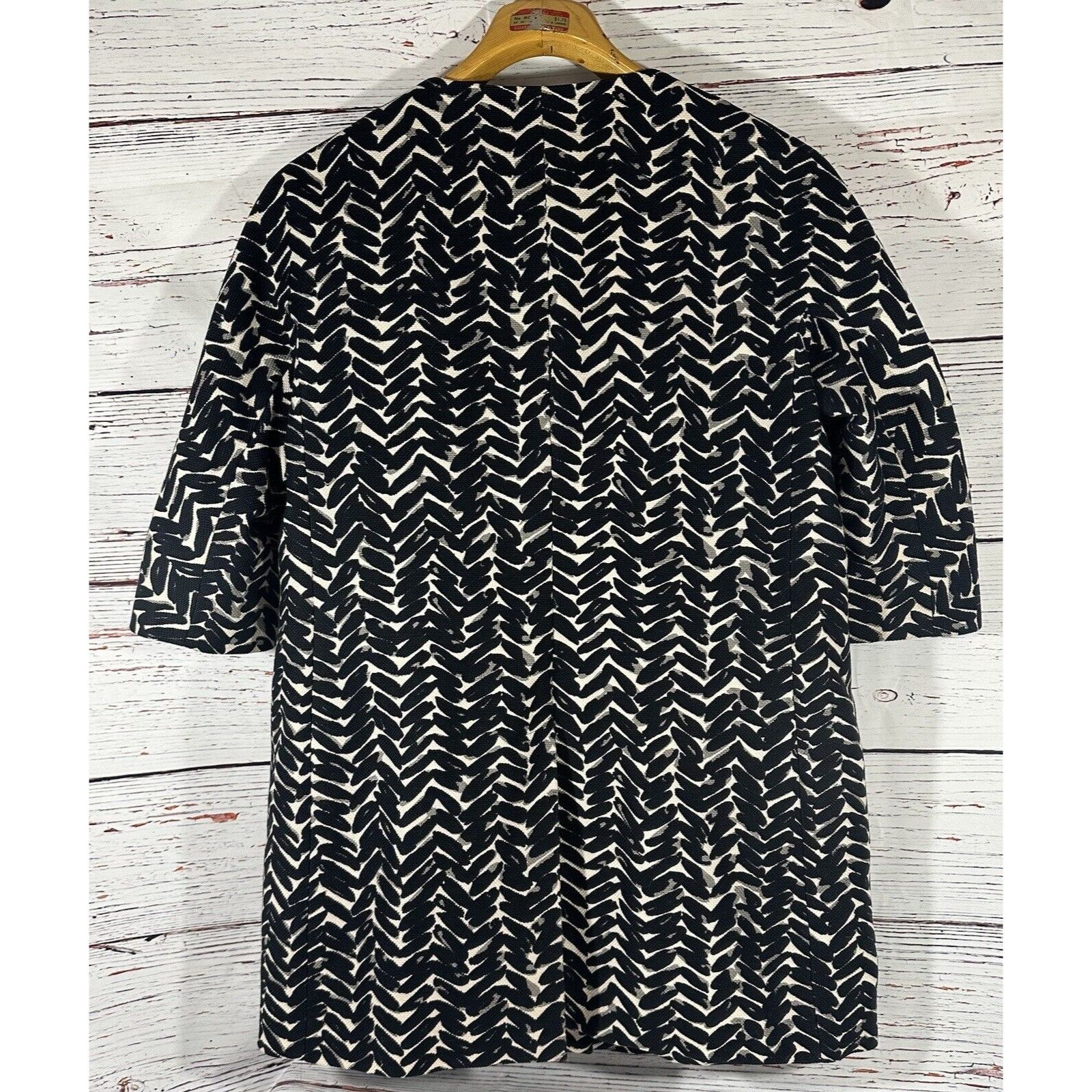 Talbots Talbots Dress Coat Overcoat Black & White Abstract Herringbo Size XL / US 12-14 / IT 48-50 - 12 Thumbnail
