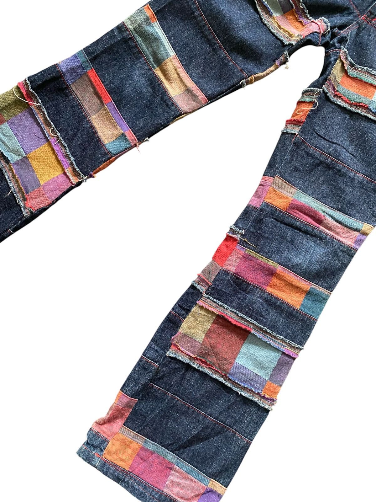 Hysteric Glamour × If Six Was Nine × Japanese Brand Rare Japan Denim Flared Bush Pant Distressed Patchwork Size US 30 / EU 46 - 3 Thumbnail