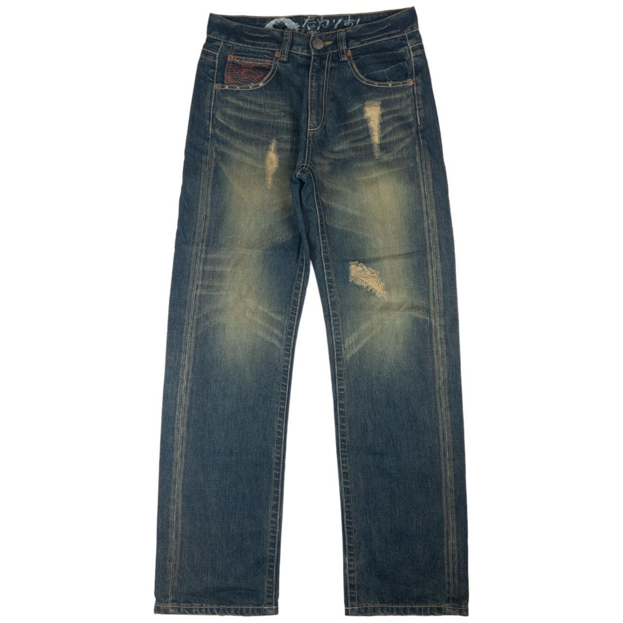 Other Vintage Big Train Japanese Embroidered Denim Jeans Size W31 Size US 31 - 3 Thumbnail