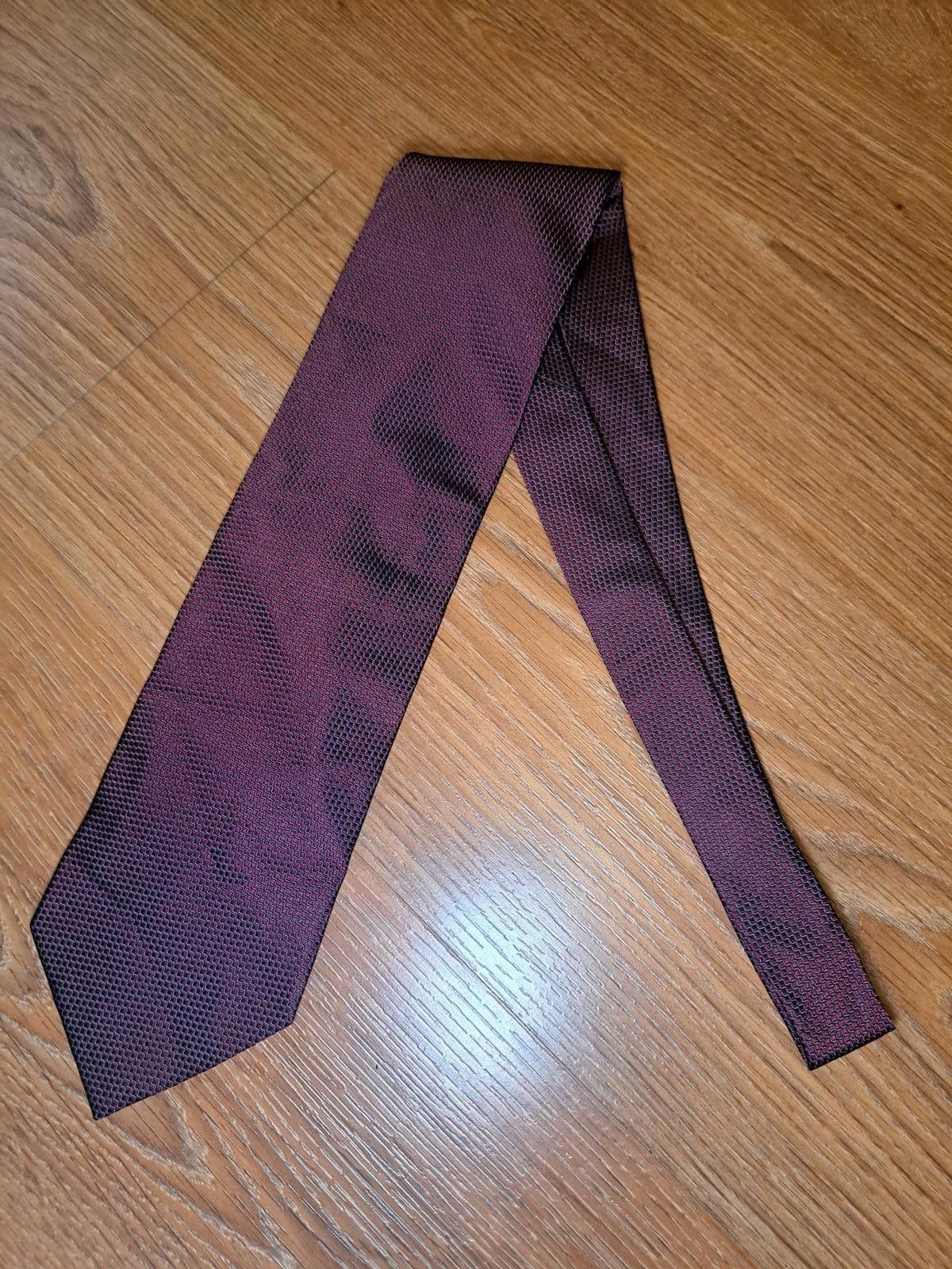 Giorgio Armani Giorgio Armani Collezioni Silk Tie Red Sharkskin Wide Size ONE SIZE - 5 Thumbnail