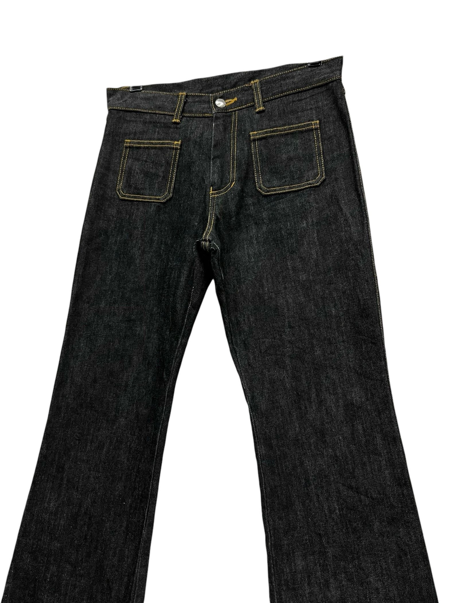 Designer × Katharine Hamnett London × Vintage 🔥KATHARINE HAMNETT LONDON Ultra Flare Denim Bush Pants Size US 28 / EU 44 - 8 Thumbnail