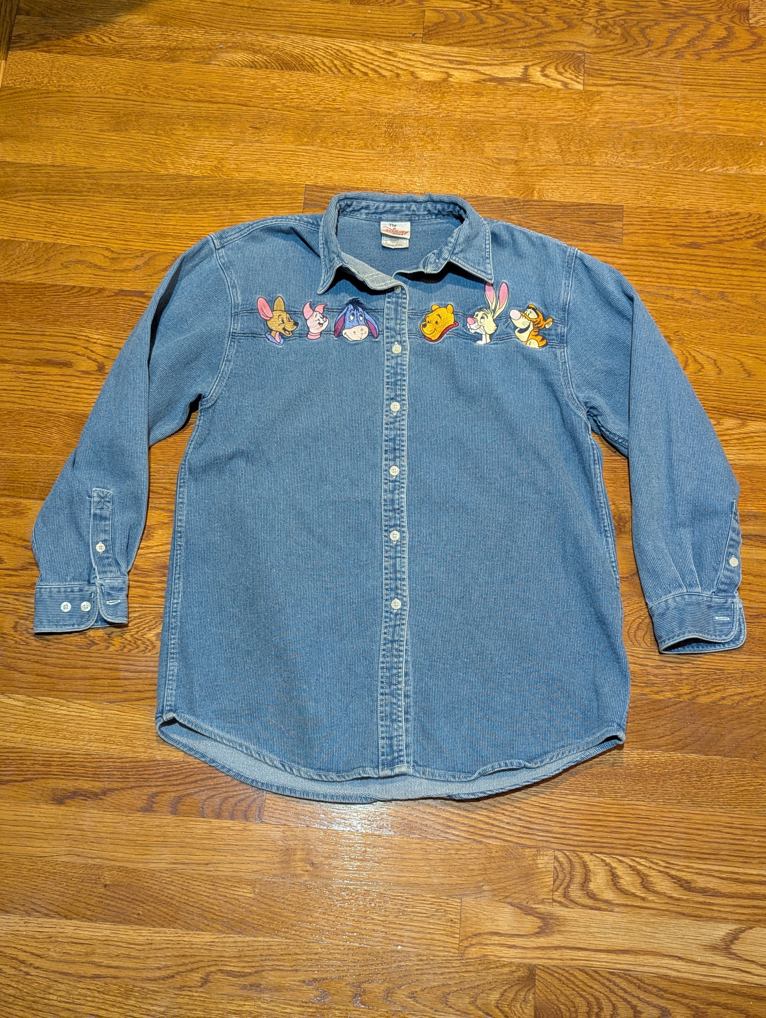 Disney Vintage Winnie The Pooh Embroidery Pinwale Corduroy Size US M / EU 48-50 / 2 - 1 Thumbnail