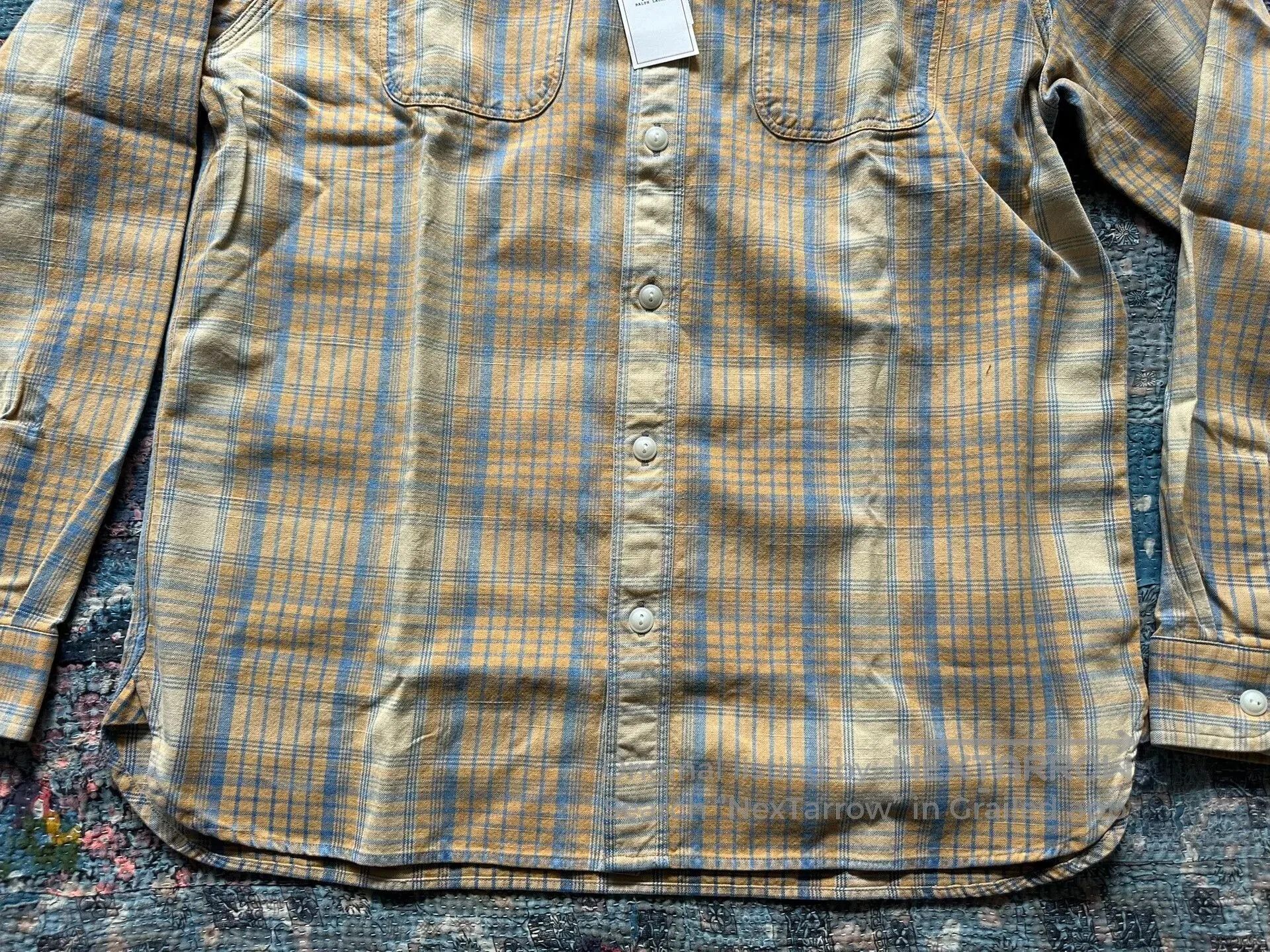RRL Ralph Lauren rrl striped work shirt in size large. Size US L / EU 52-54 / 3 - 4 Thumbnail