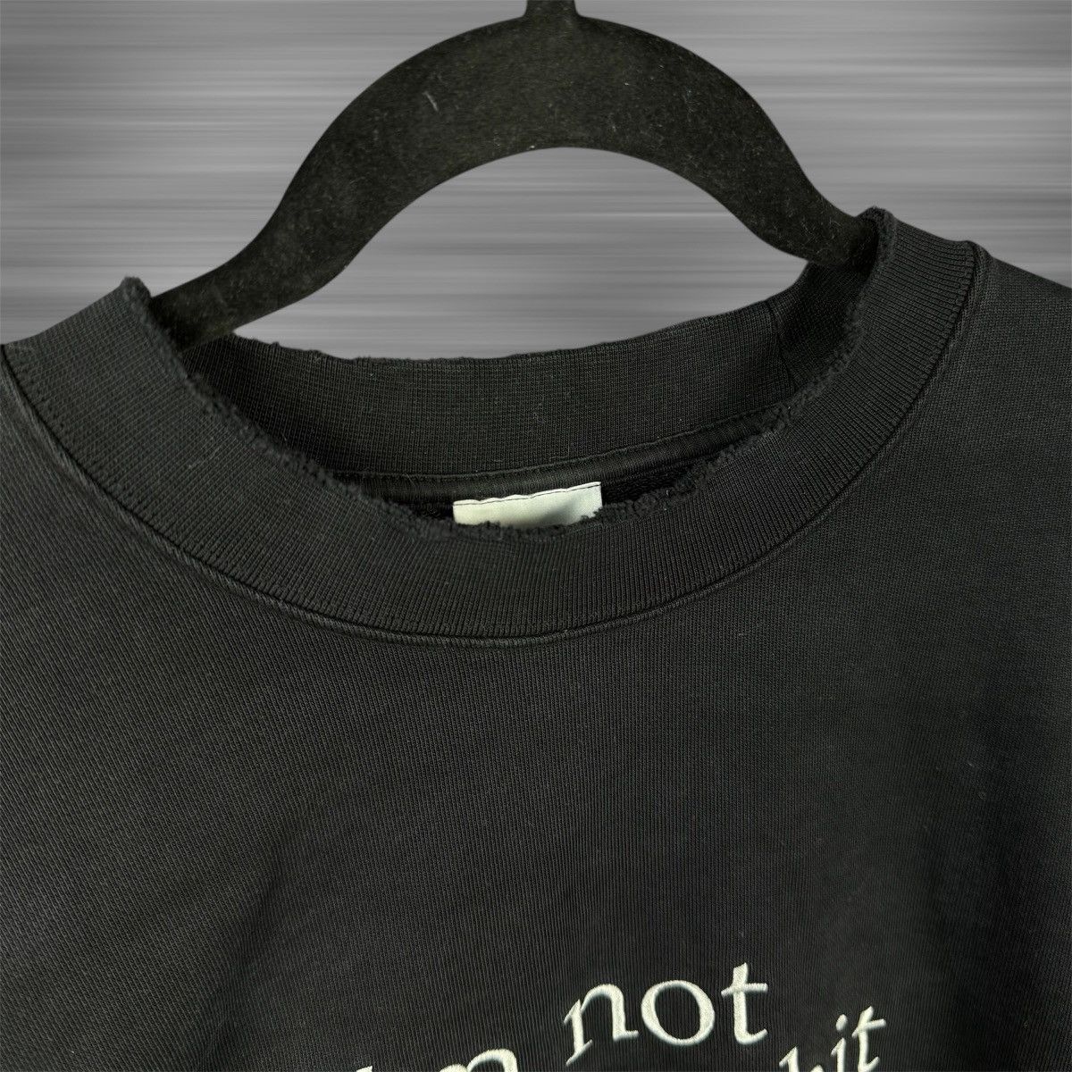 Vetements Vetements ‘I’m not doing shit today.’ Oversized Sweater Size US L / EU 52-54 / 3 - 2 Thumbnail