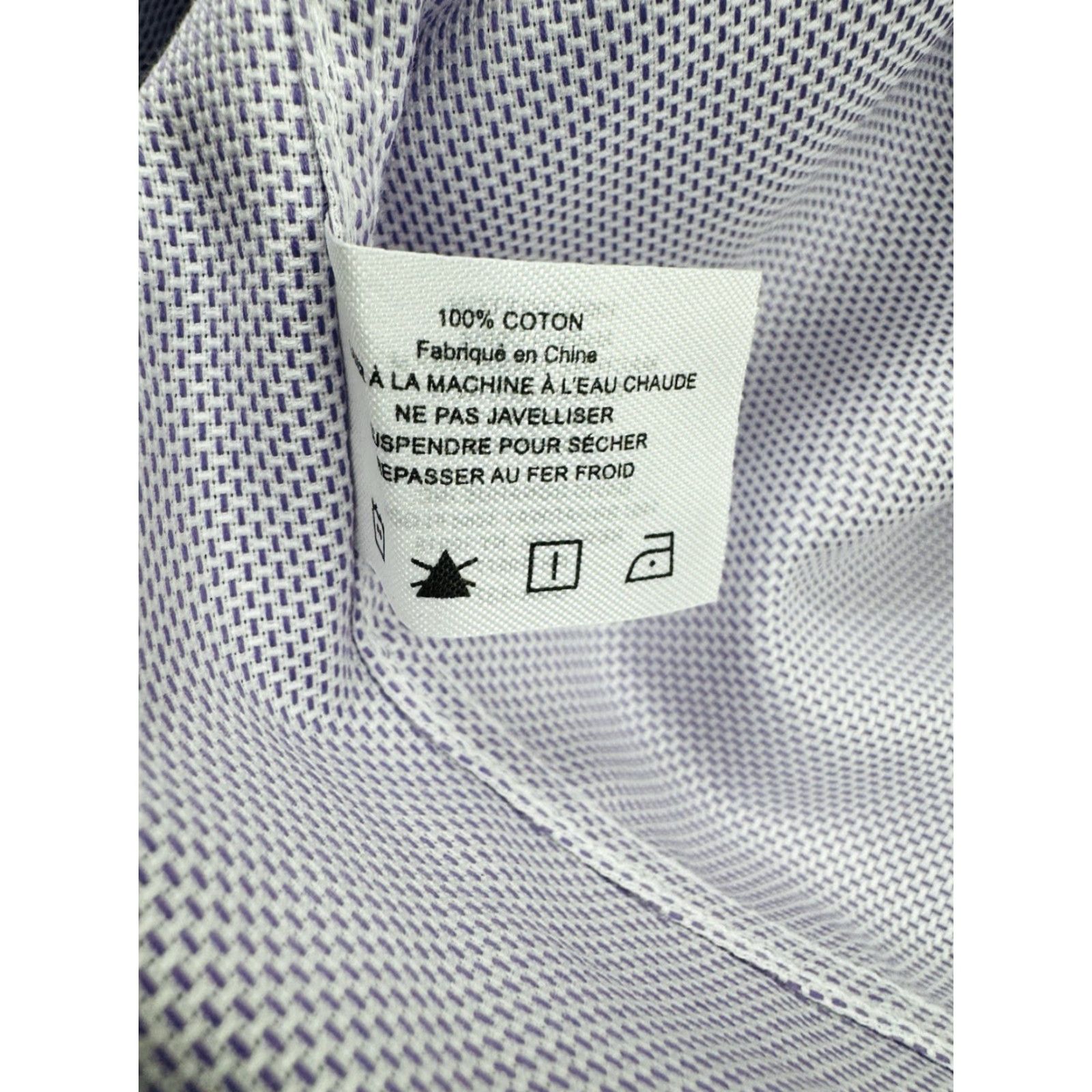 David Donahue DAVID DONAHUE Dress Shirt - 17.5 36/37 Slightly Textured Pinkish Purple Button-Down 34" L 25.5" Pit to Pit Mens Shirt Size 48R - 5 Thumbnail