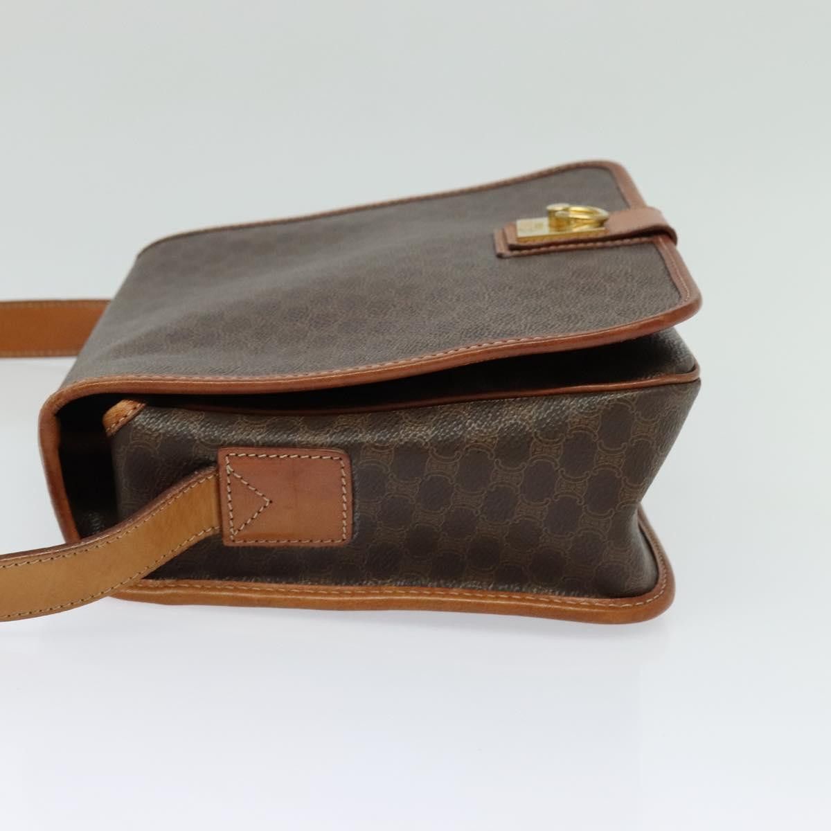 Celine CELINE Macadam Canvas Shoulder Bag Pvc Leather Brown Gold Size ONE SIZE - 4 Thumbnail