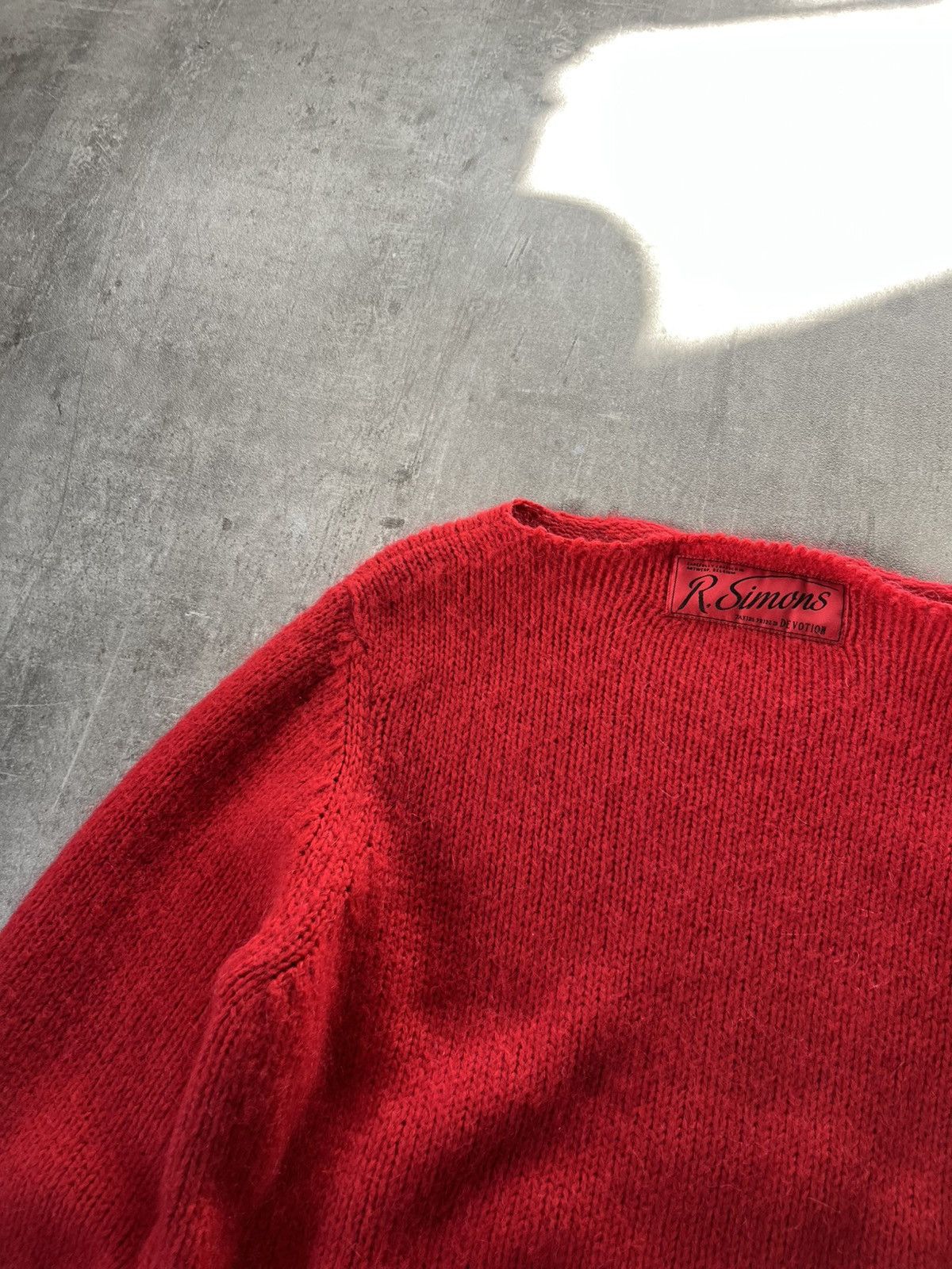 Raf Simons Raf Simons A/W 21 red wool mohair sweater rare Size US M / EU 48-50 / 2 - 4 Thumbnail