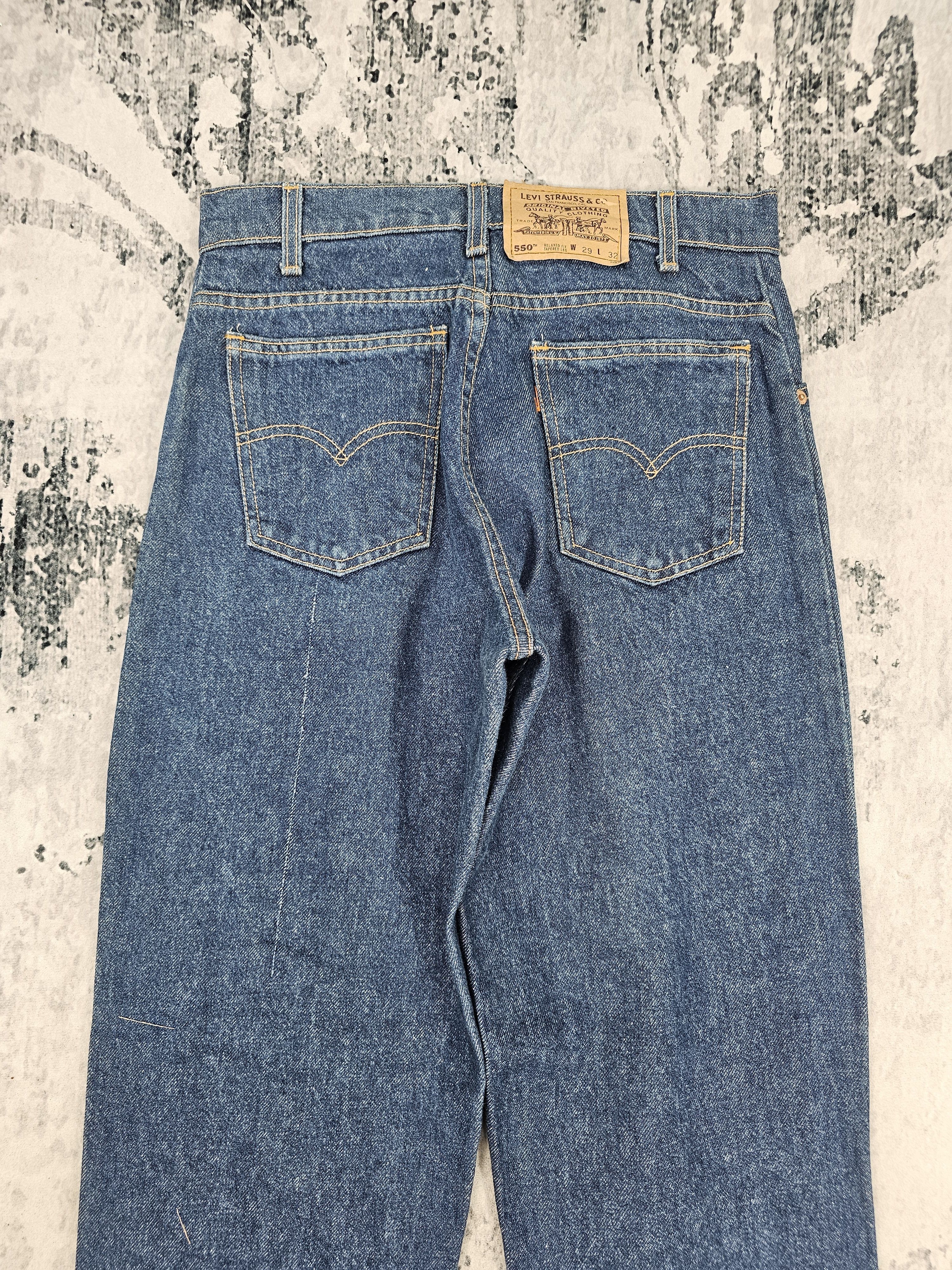 Levi's Vintage Clothing Vtg LEVIS 550 Relaxed Fit Tappred Leg Orange Tab Jeans L0448 Size US 29 - 8 Thumbnail