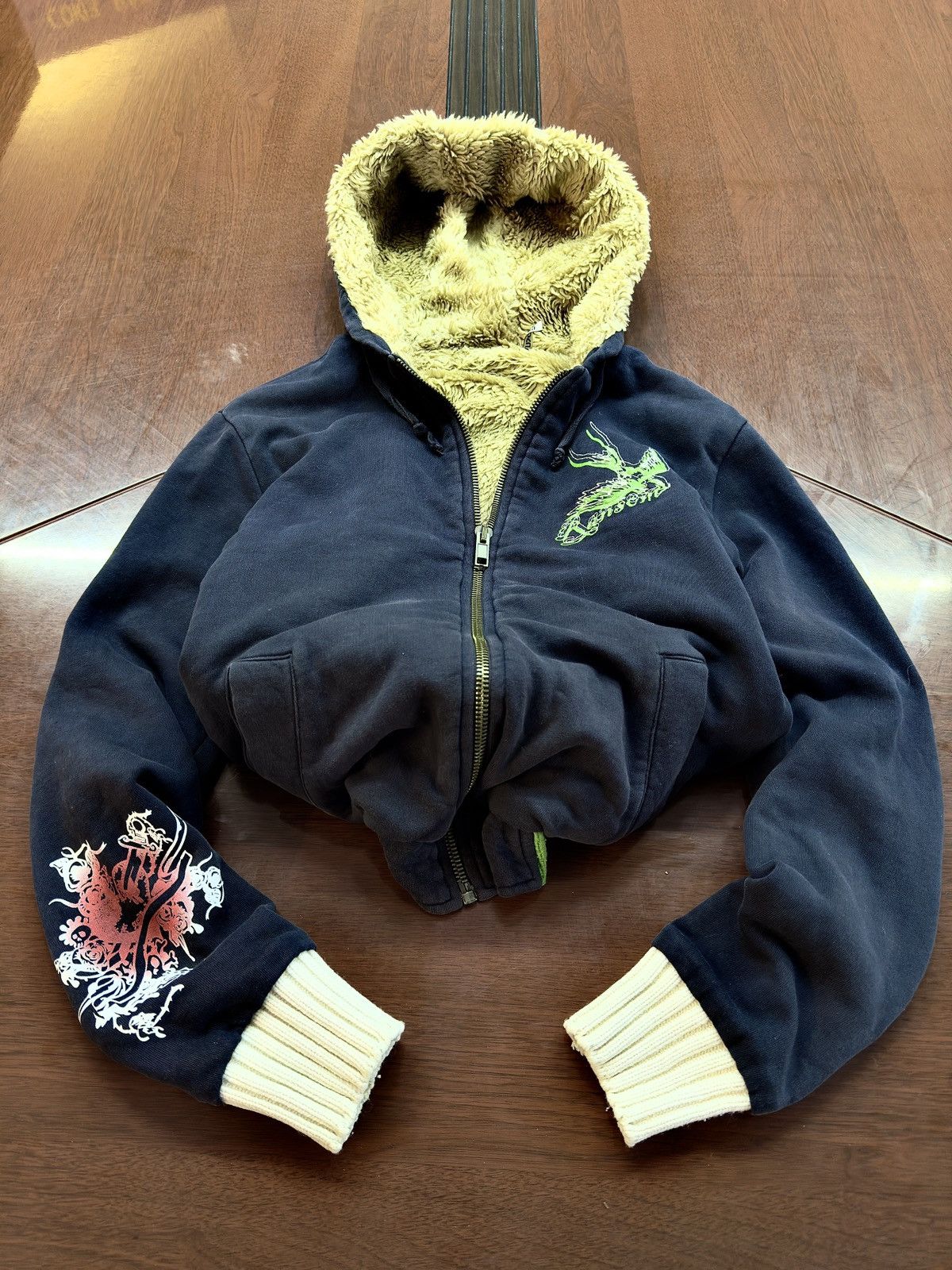 If Six Was Nine × Japanese Brand × Le Grande Bleu (L.G.B.) Vintage Fur Inside Japanese Ifsixwasnine Style Hoodie Size US L / EU 52-54 / 3 - 1 Thumbnail