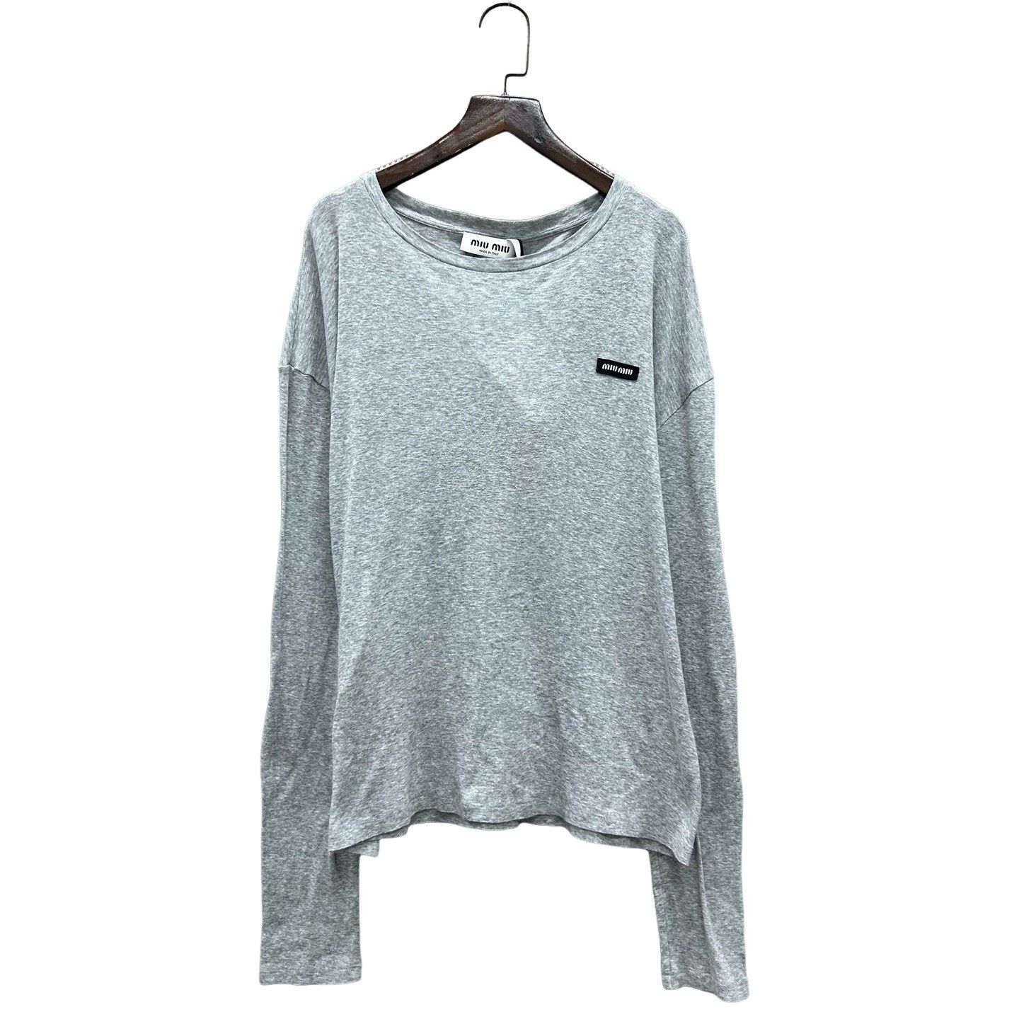 Miu Miu Miu Miu Logo Long Sleeve T-Shirt Size S Size S / US 4 / IT 40 - 1 Thumbnail