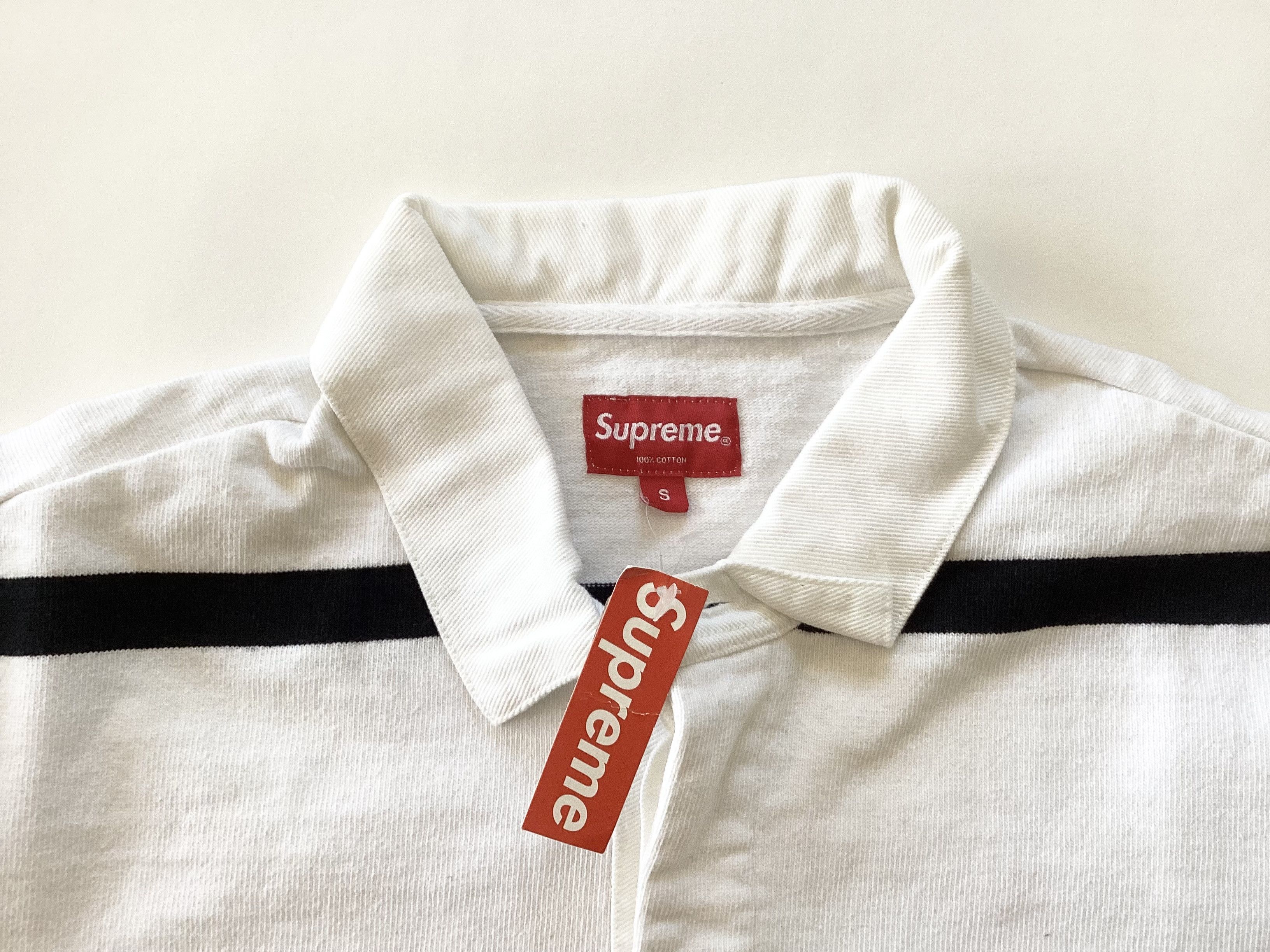 Supreme (L)2016 Supreme Striped Rugby WHITE Size US M / EU 48-50 / 2 - 5 Thumbnail