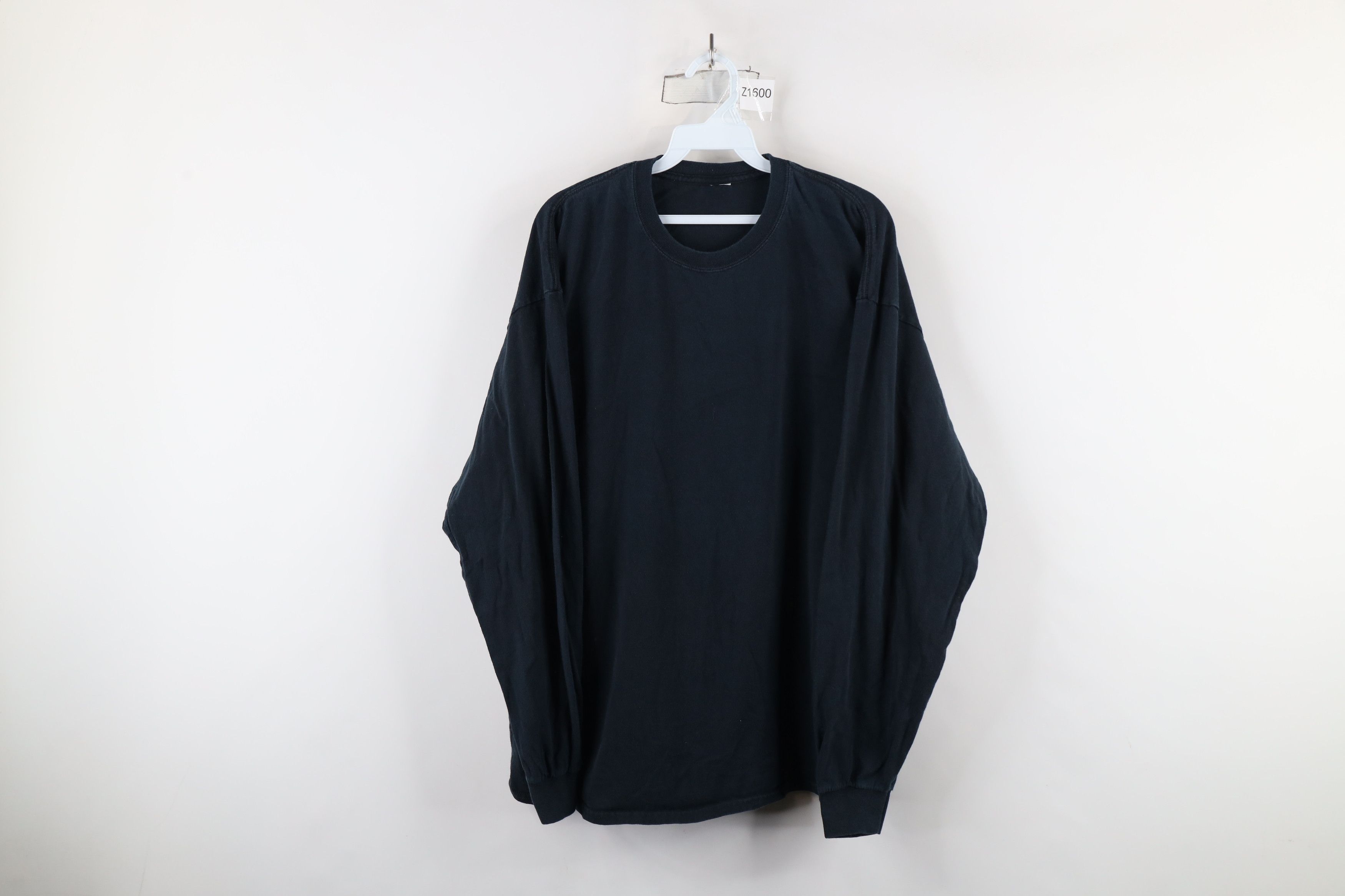 Vintage Vintage 90s Streetwear Cotton Long Sleeve T-Shirt Black Size US XL / EU 56 / 4 - 1 Thumbnail