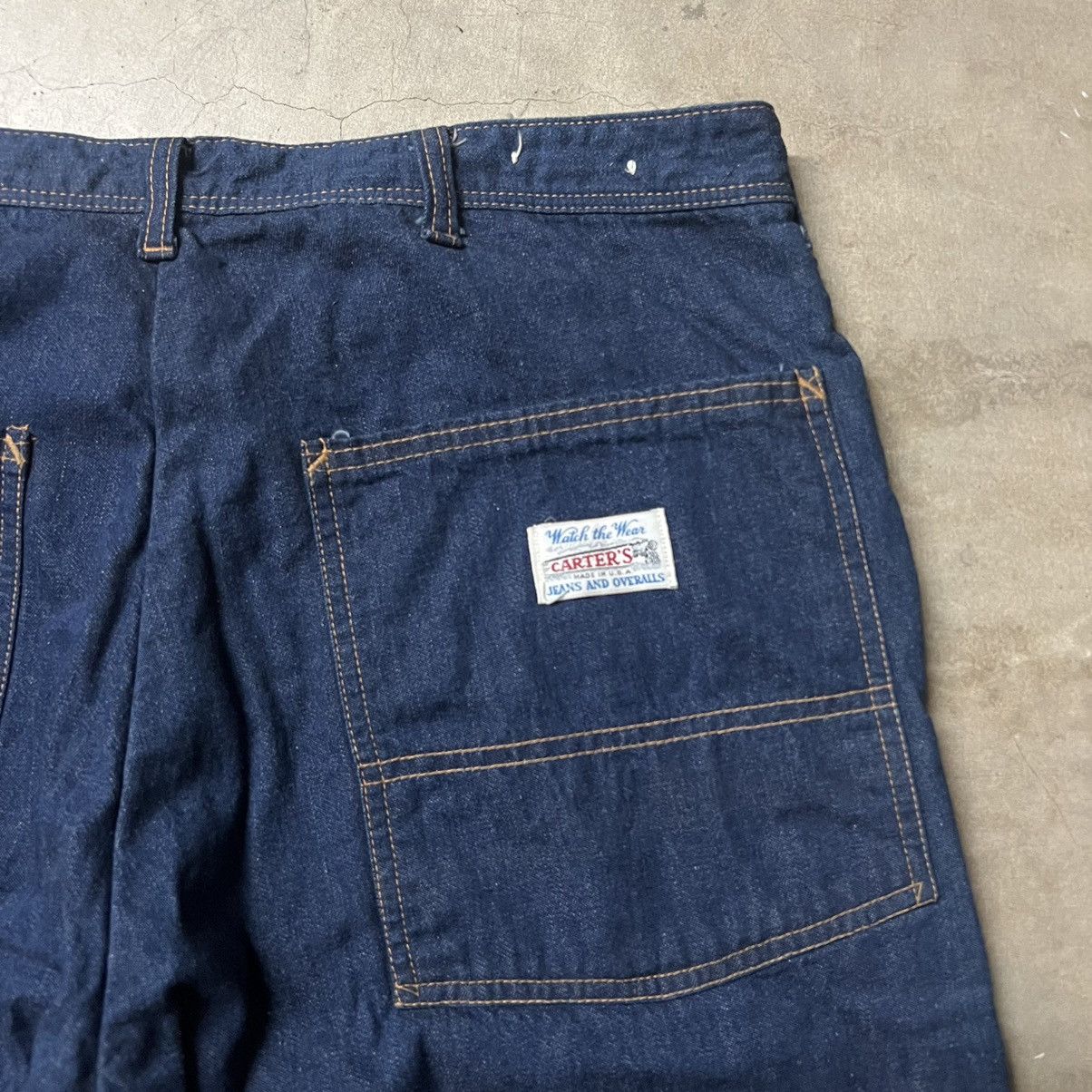 Vintage Vintage Carters 🇺🇸 Watch the Wear Jeans & Overalls Pants Size US 34 / EU 50 - 2 Thumbnail