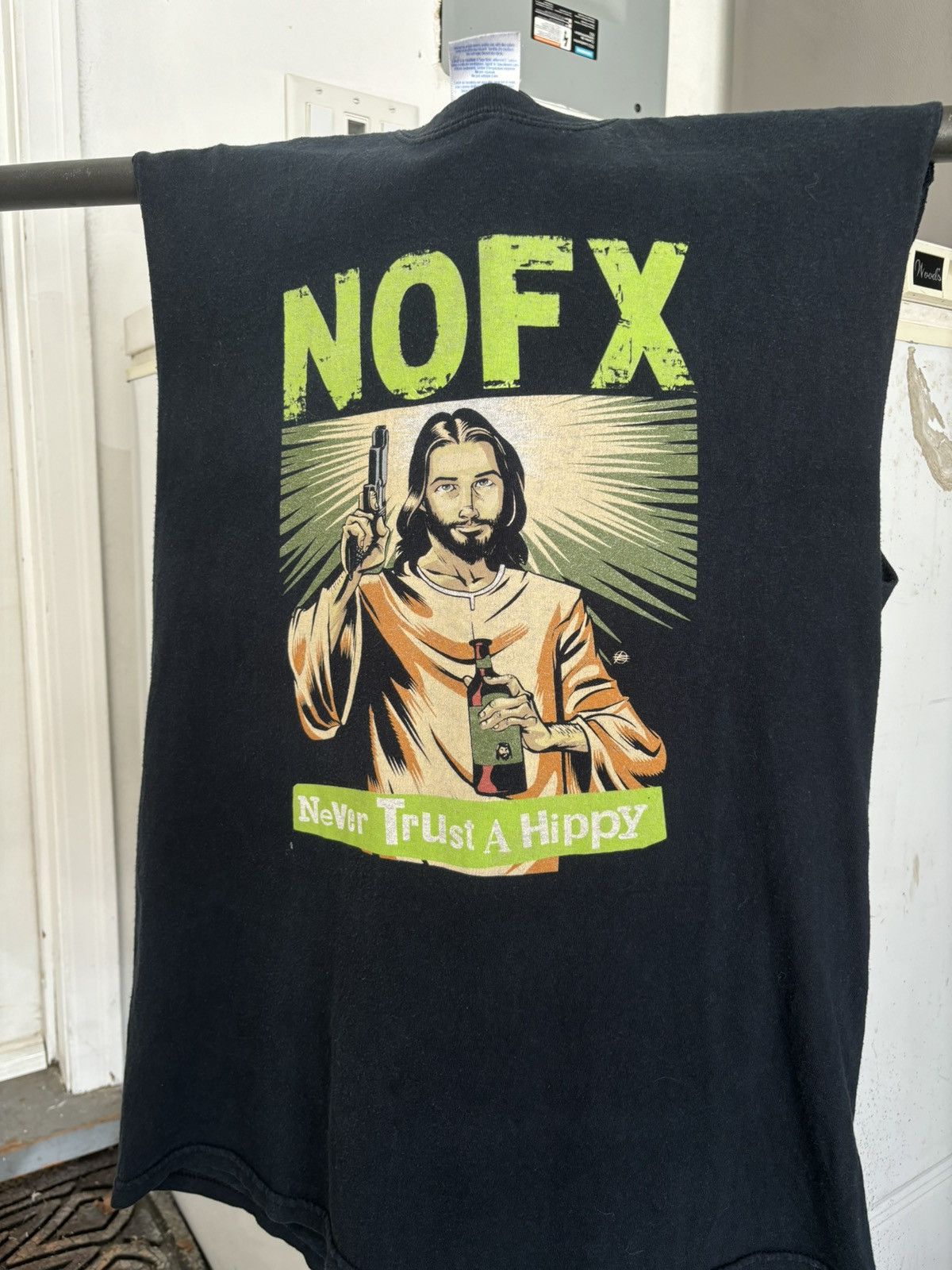 Band Tees × Vintage Crazy NOFX Vintage 2000s Never Trust A Hippie Cutoff Size US M / EU 48-50 / 2 - 2 Thumbnail