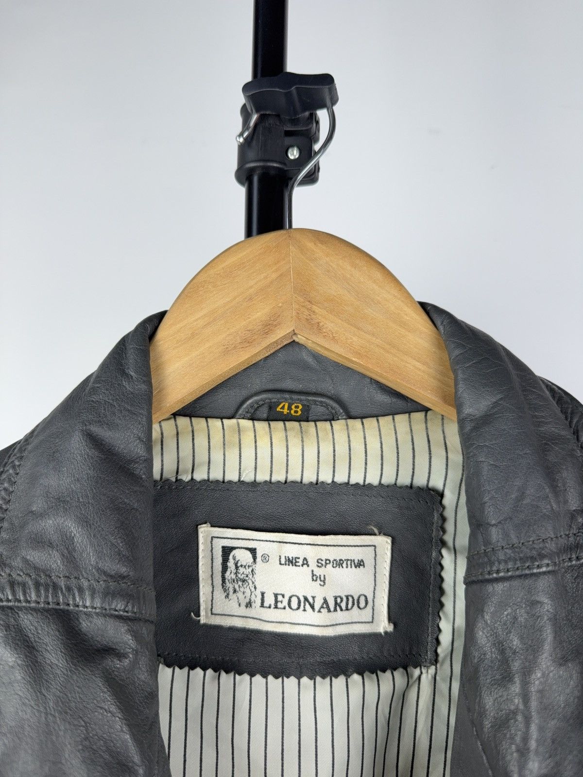 Vintage Vintage 90s Avant Garde Leather Leonardo Biker MOTO Jacket Size US M / EU 48-50 / 2 - 6 Thumbnail