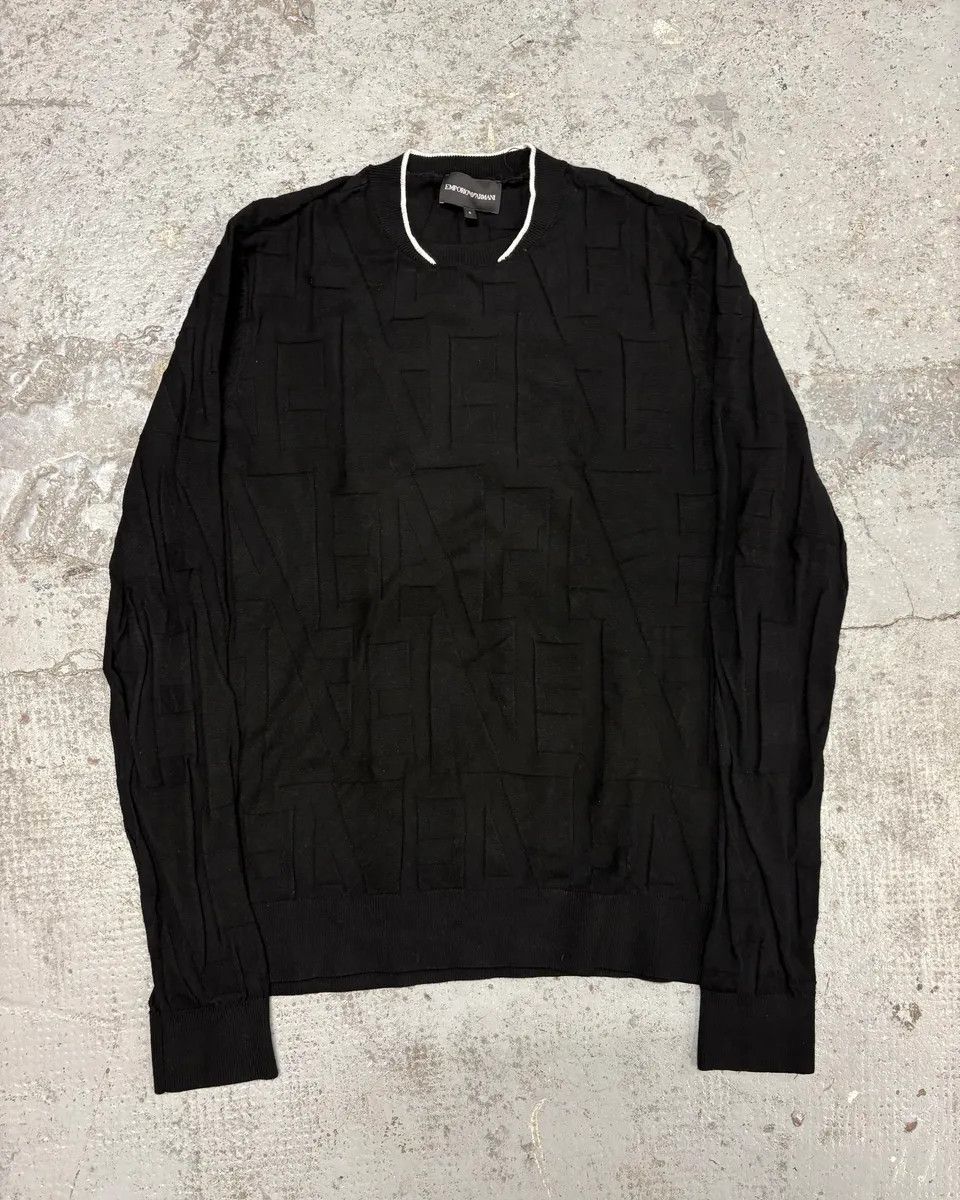 Emporio Armani SS2020 Emporio Armani Black Squared Sweater Size US S / EU 44-46 / 1 - 1 Thumbnail