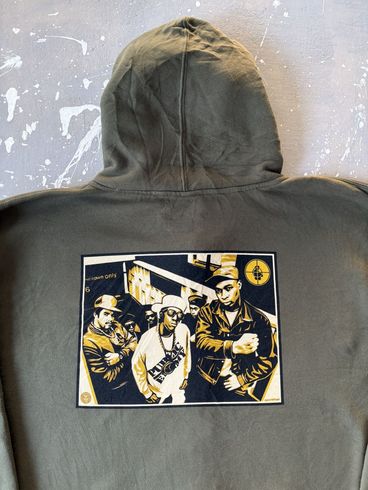 Public Enemy Public Enemy X Obey X Glen E “My Rules” Olive Green Hoodie Size US L / EU 52-54 / 3 - 2 Thumbnail