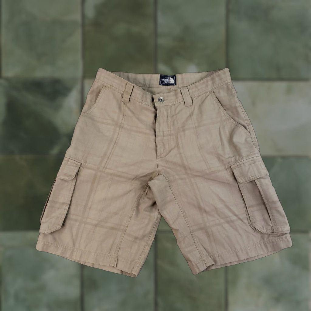 The North Face The North Face Shorts Mens 34 Beige Plaid Cargo Outdoors Hiking Pockets Shirt/Shorts Size US 33 - 1 Thumbnail
