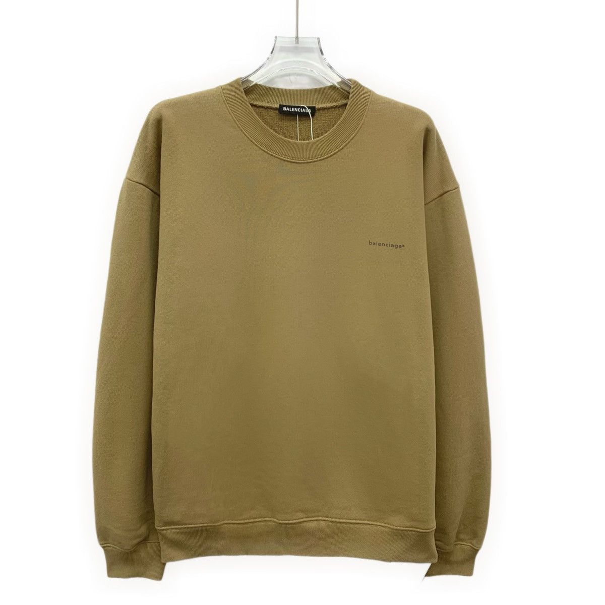 Balenciaga Balenciaga Brown Logo Embroidered Crew Neck Sweatshirt K26WX Size US M / EU 48-50 / 2 - 1 Thumbnail