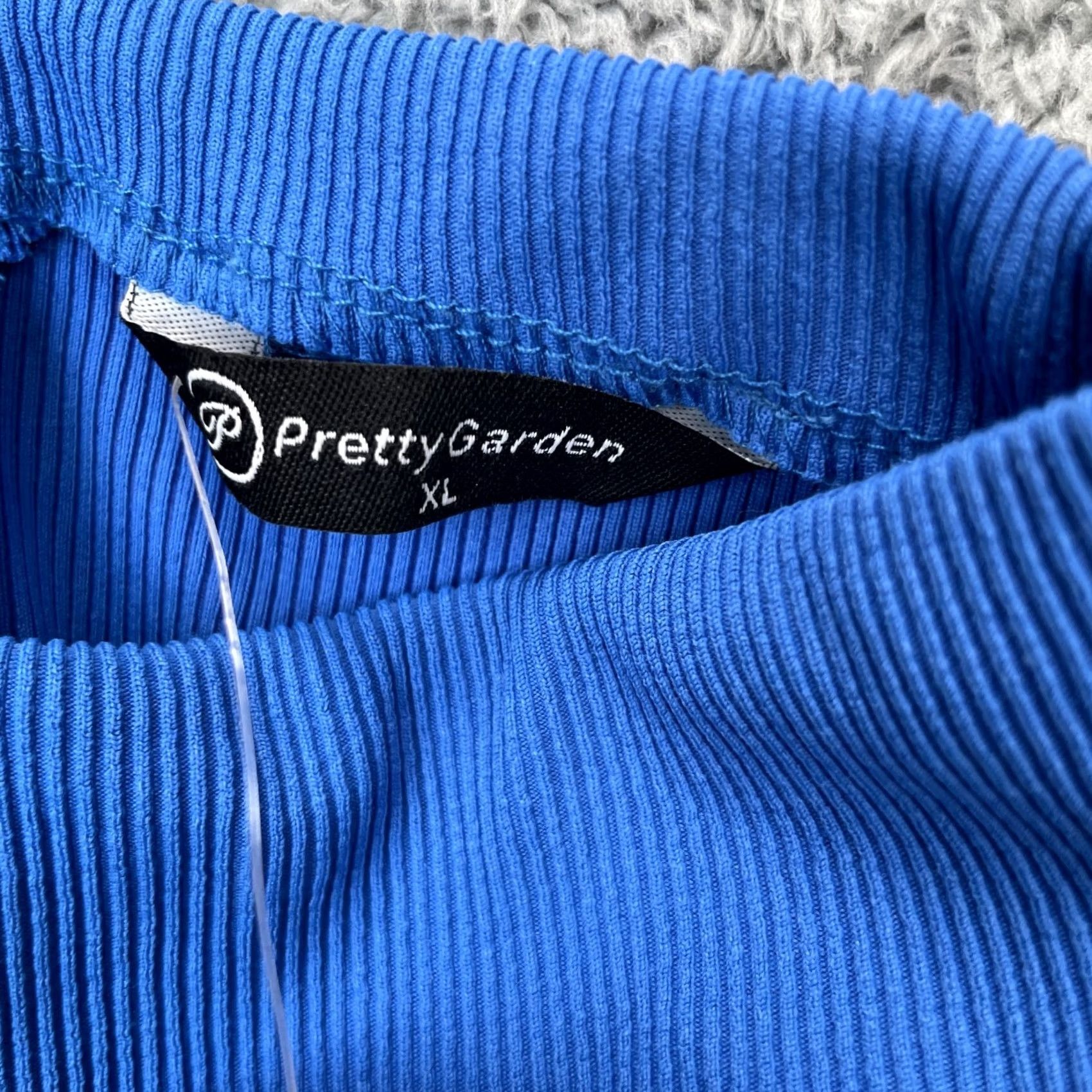 Vintage PrettyGarden Jumpsuit Womens XL Blue One-Piece Wide Leg Back Zip Size 40" / US 18 - 3 Thumbnail