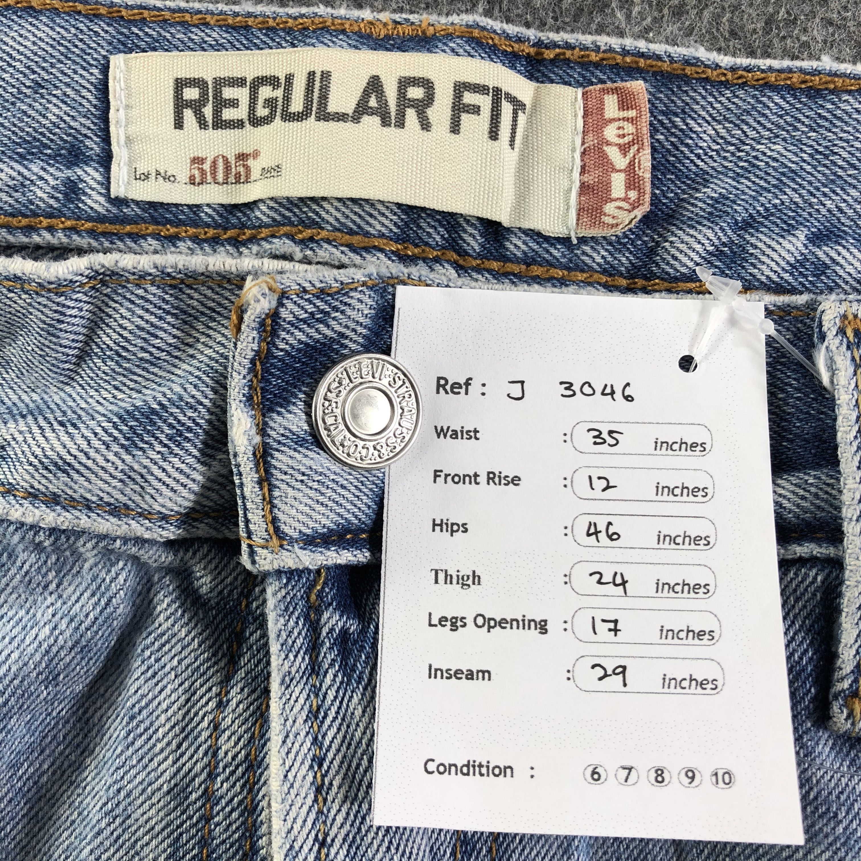 Levi's Vintage Blue Wash Levis 505 Jeans-J3046 Size US 35 - 15 Thumbnail