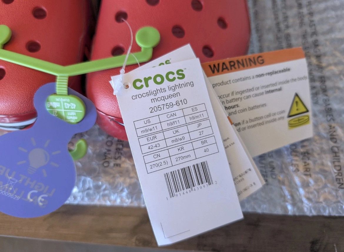 Crocs × Disney Disney Pixar Lightning McQueen Clog Crocs Lights Up New Size US 9 / EU 42 - 6 Thumbnail