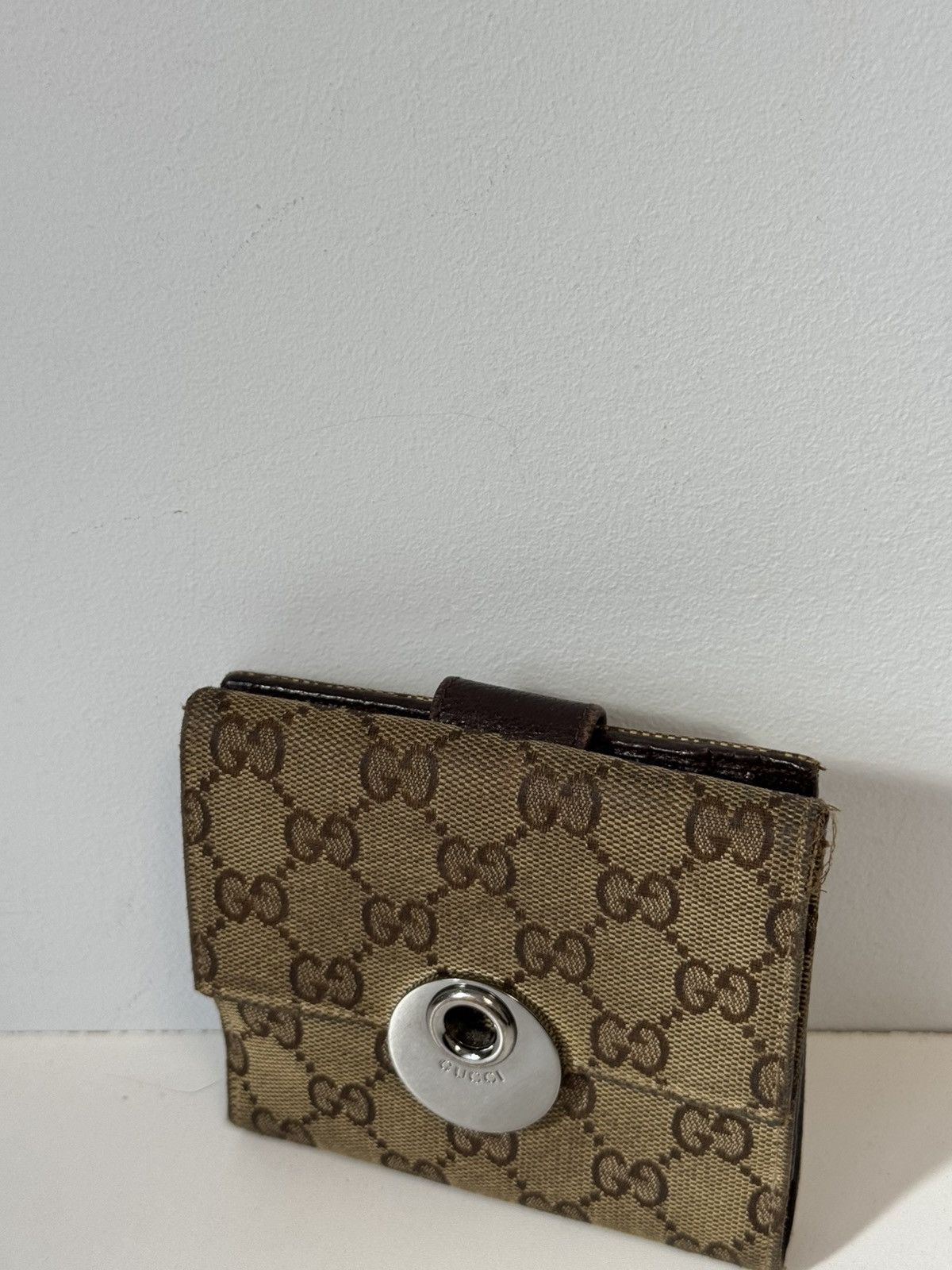 Gucci Authentic, Gucci Brown Mono Canvas Compact Bi-fold Size ONE SIZE - 4 Thumbnail