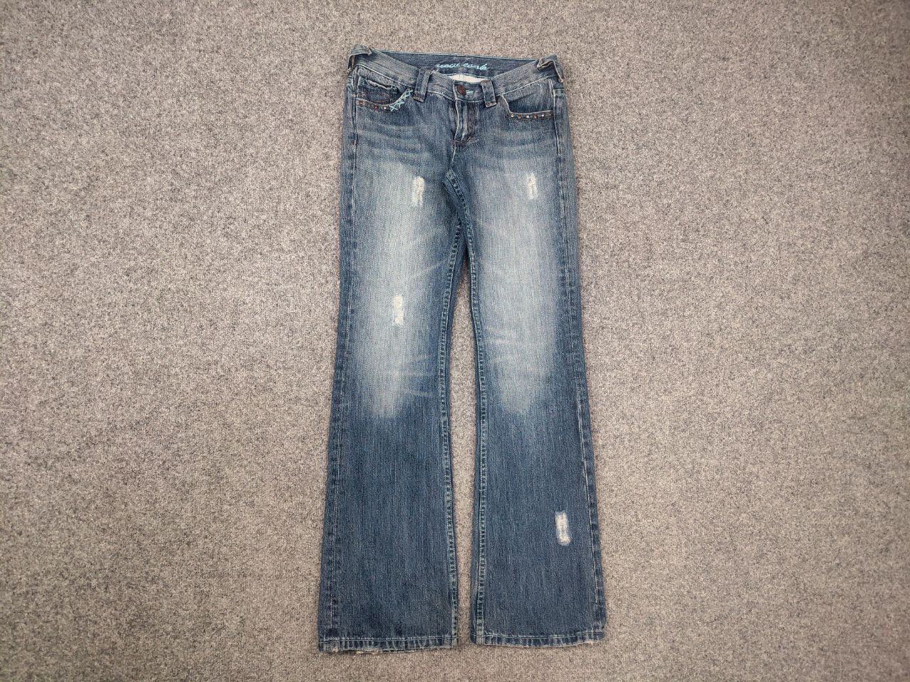 Japanese Brand Vintage Y2K Japan hysteric glamour Low-rise Flared Jeans Size 30" / US 8 / IT 44 - 7 Thumbnail