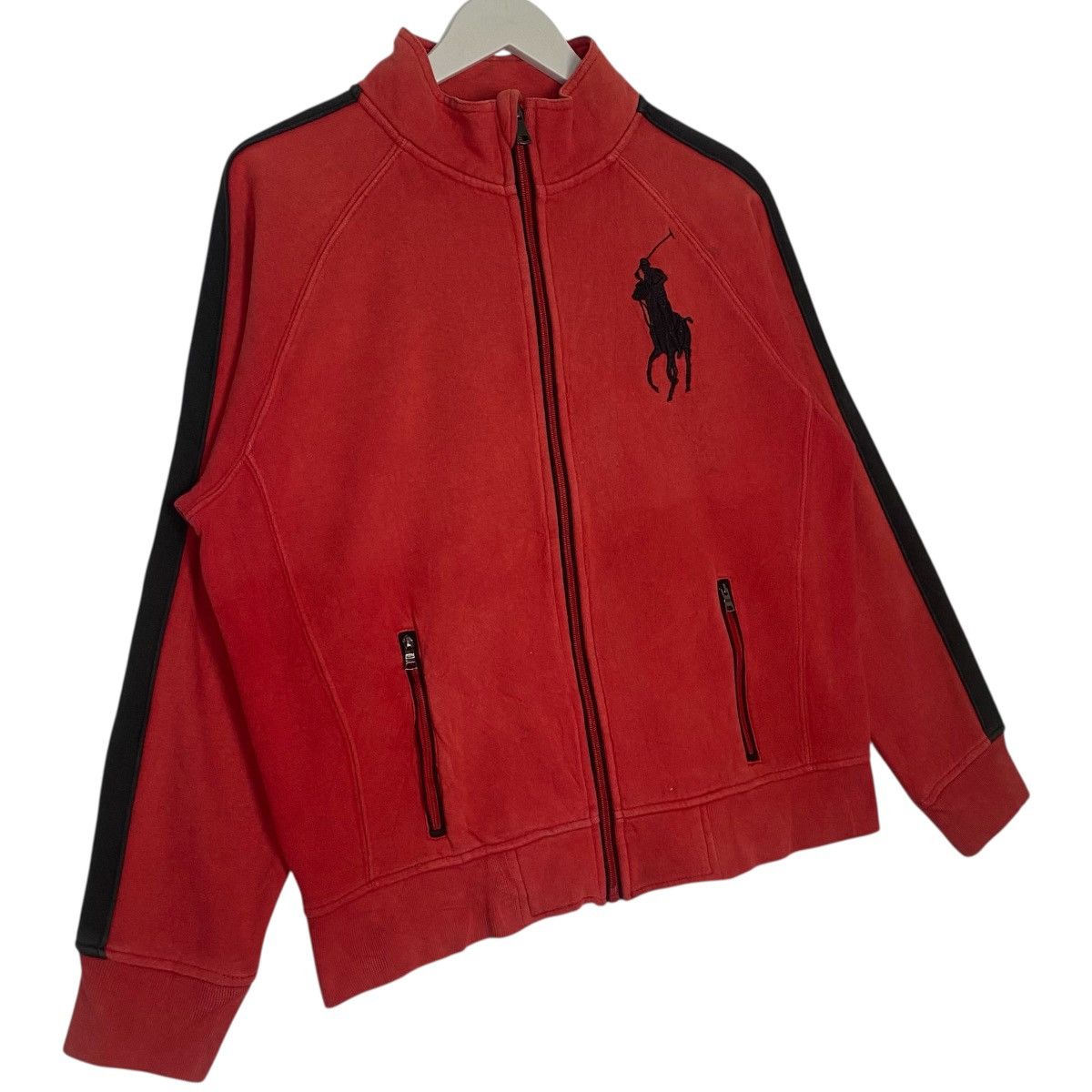 Vintage Vintage Polo Ralph Lauren Full Zipper Red Small Sweatshirt Size US L / EU 52-54 / 3 - 3 Thumbnail