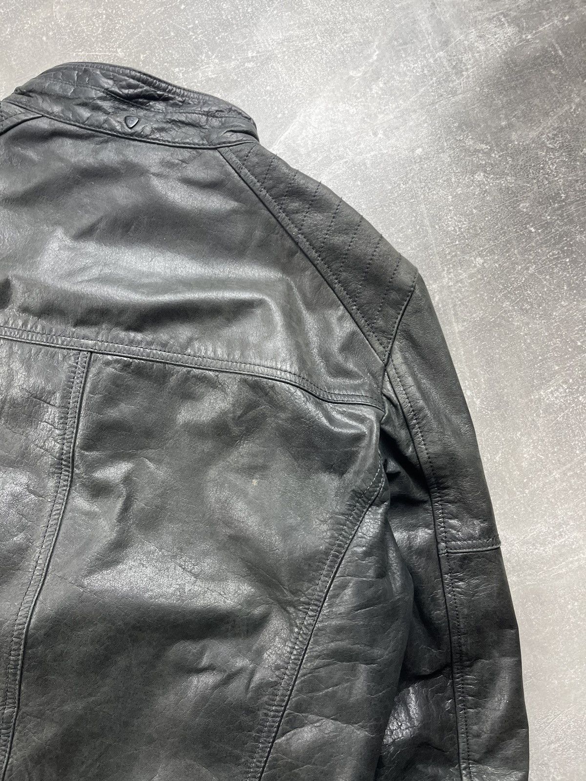 Strellson Strellson Leather Biker Zip Jacket 2000s Black Size US S / EU 44-46 / 1 - 8 Thumbnail