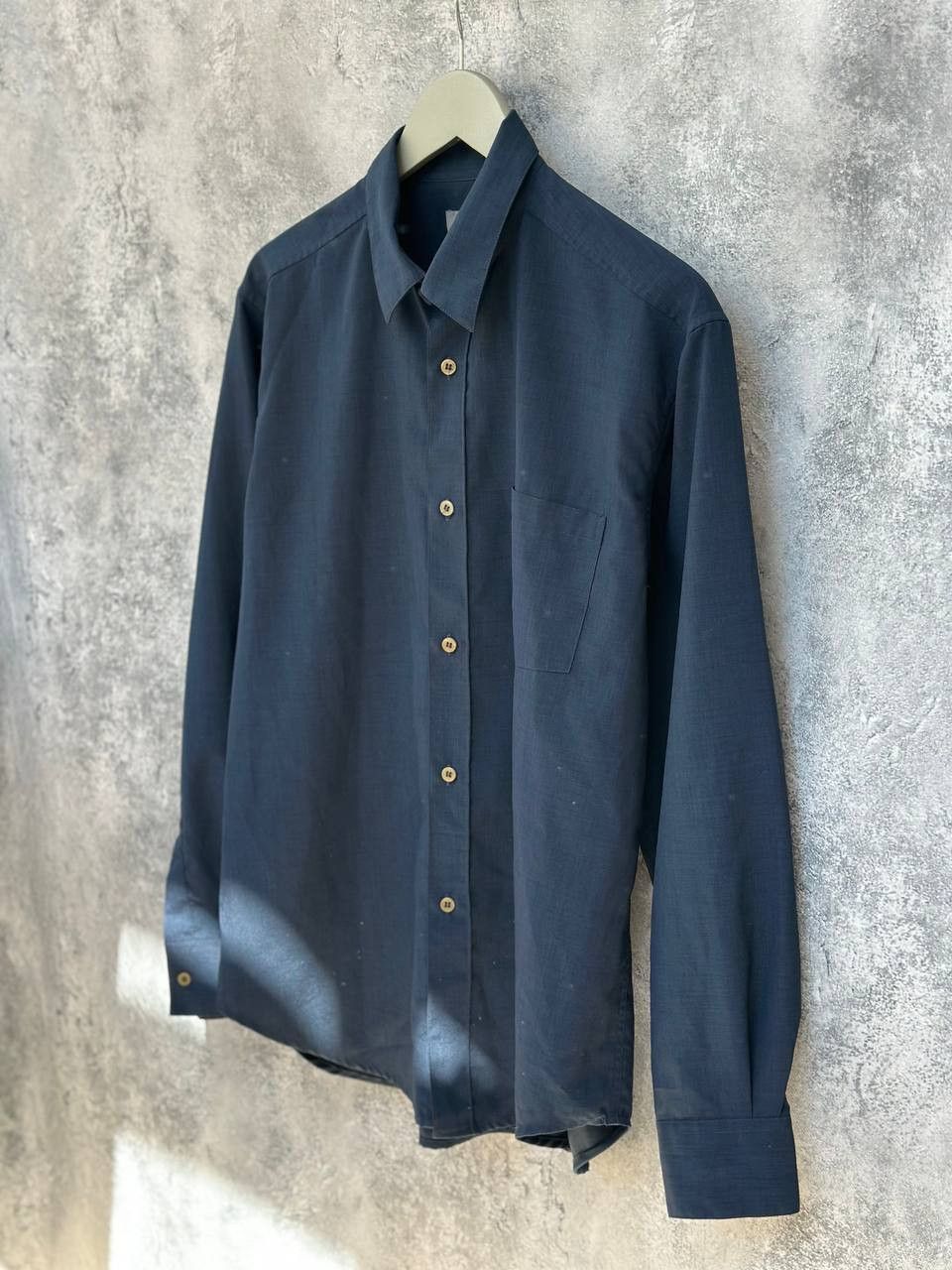 Reiss Reiss Vintage Button Up Shirt Navy Long Sleeve Shirt Size US L / EU 52-54 / 3 - 1 Thumbnail