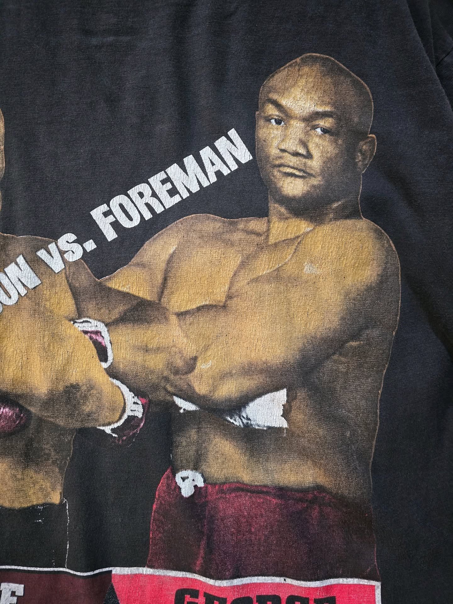 Vintage Vintage TYSON vs FOREMAN - 1995s T-shirtt RAP TEE Size US XL / EU 56 / 4 - 9 Thumbnail