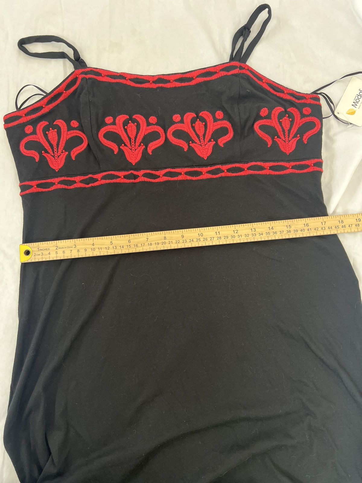 I.N.C INC International Concepts Black Maxi Embroidery dress Size L / US 10 / IT 46 - 8 Thumbnail