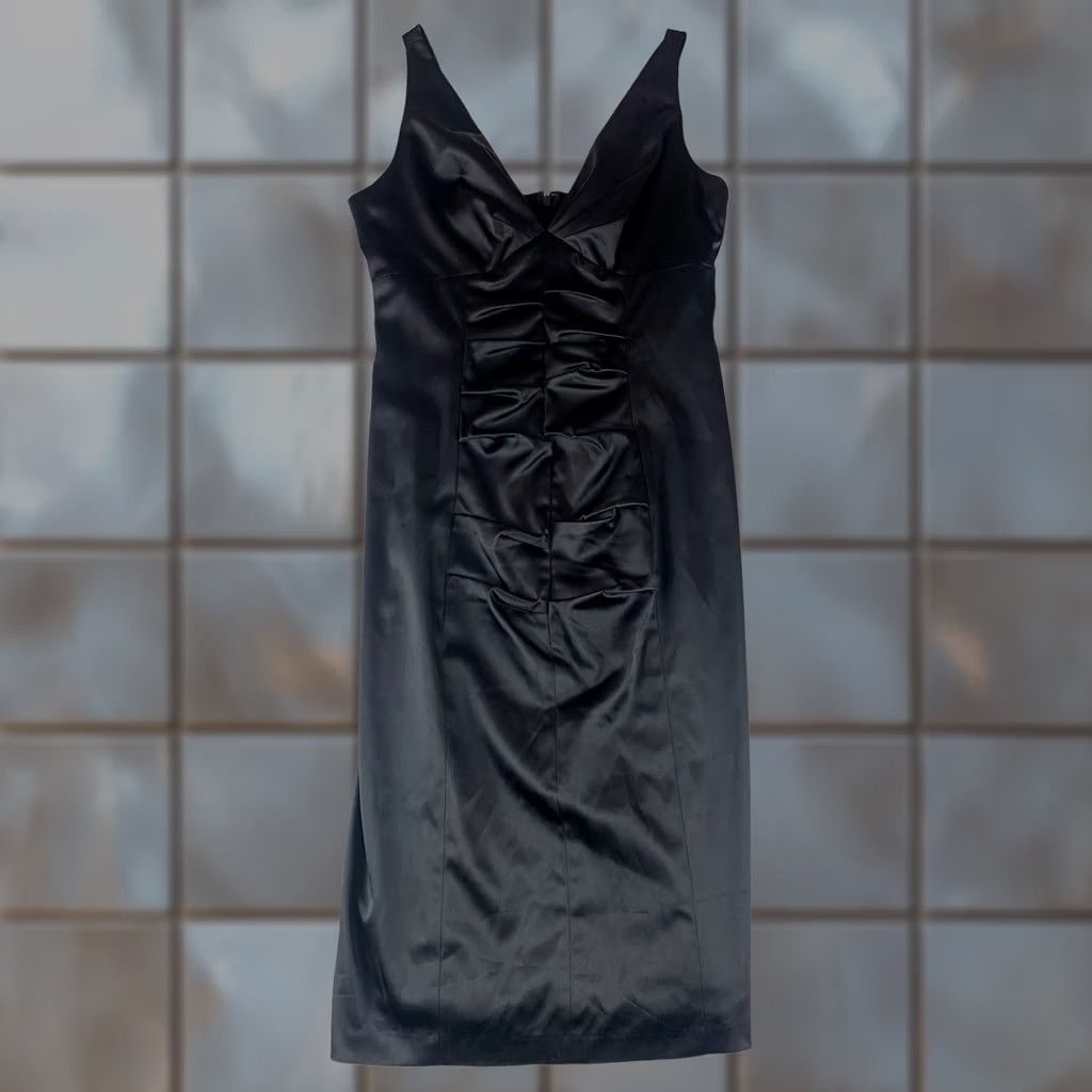 Vintage Maggy Boutique Dress Womens Size 8 Black V-Neck Sleeveless Suzi Chin Size M / US 6-8 / IT 42-44 - 1 Thumbnail