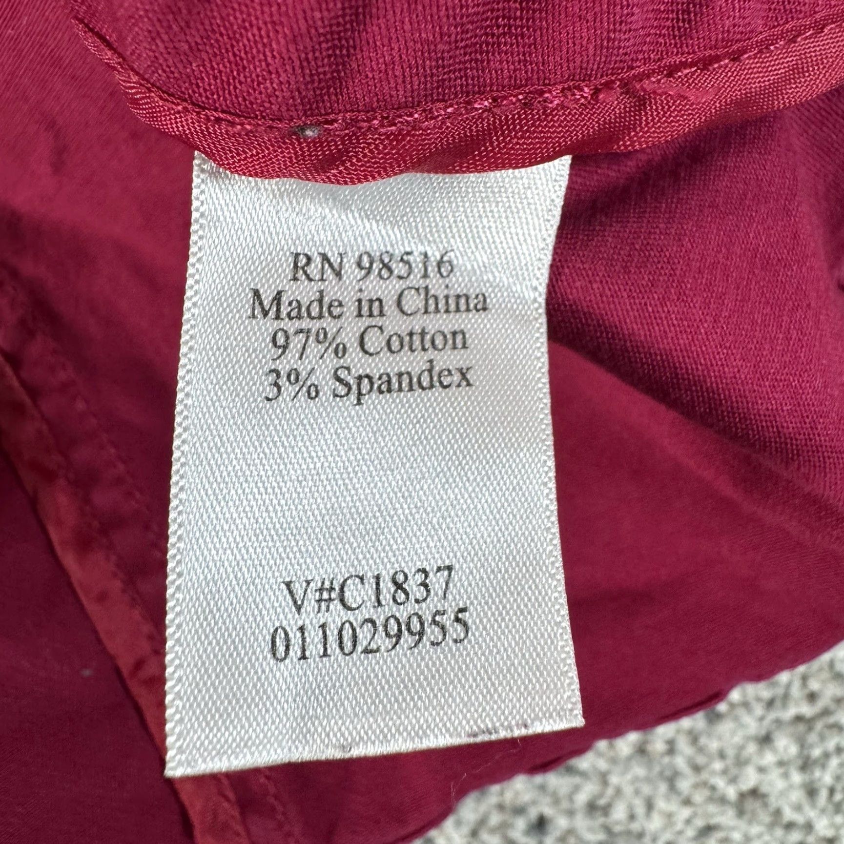 Coldwater Creek VINTAGE Coldwater Creek Mandarin Collar Swing Jacket 18W Women Plus Red Cotton Spandex 3/4 Sleeve Button Casual Size XXL / US 16-18 / IT 52-54 - 7 Thumbnail