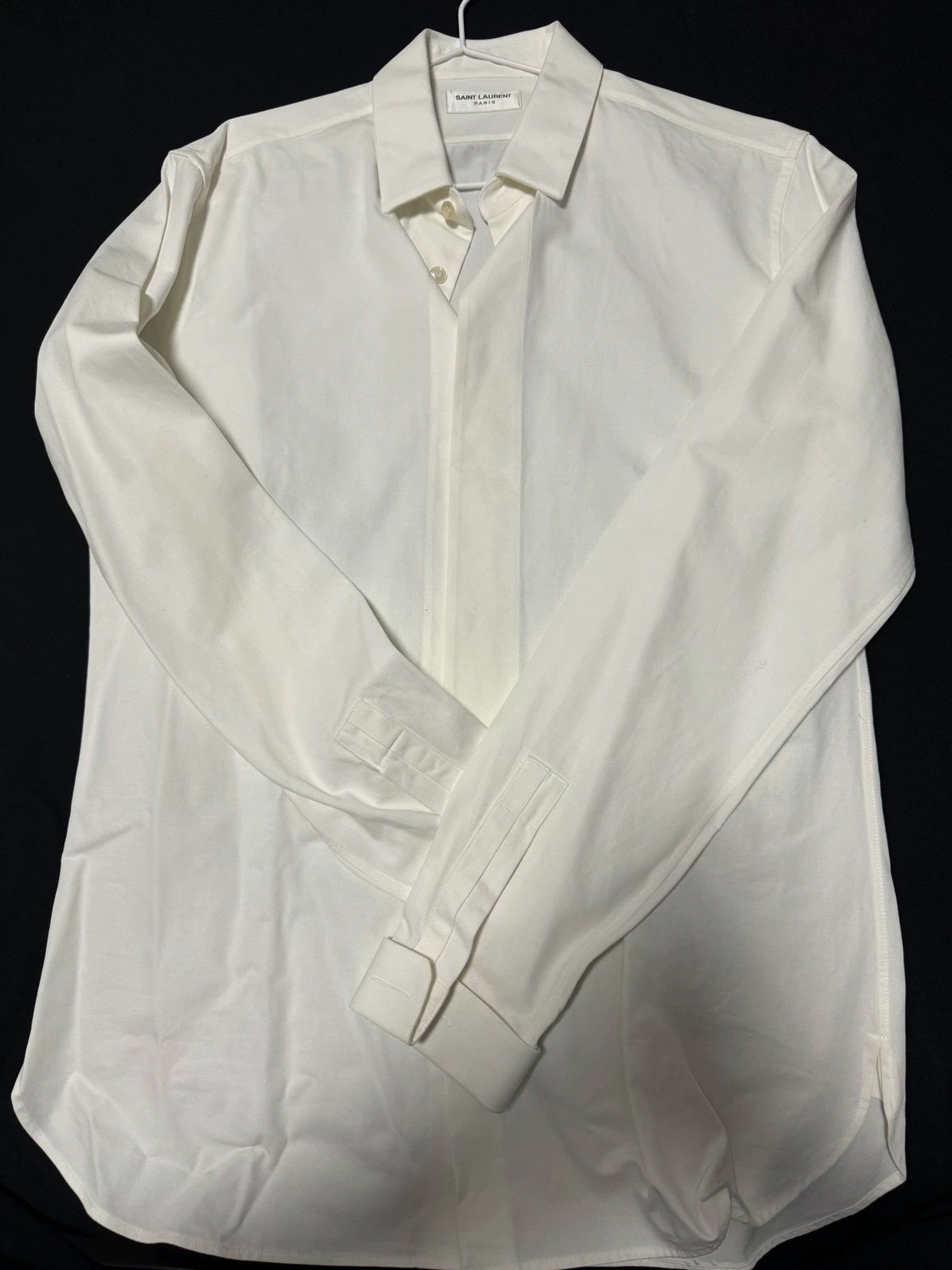 Saint Laurent Paris Saint Laurent Paris White long sleeved shirt Size US M / EU 48-50 / 2 - 1 Thumbnail