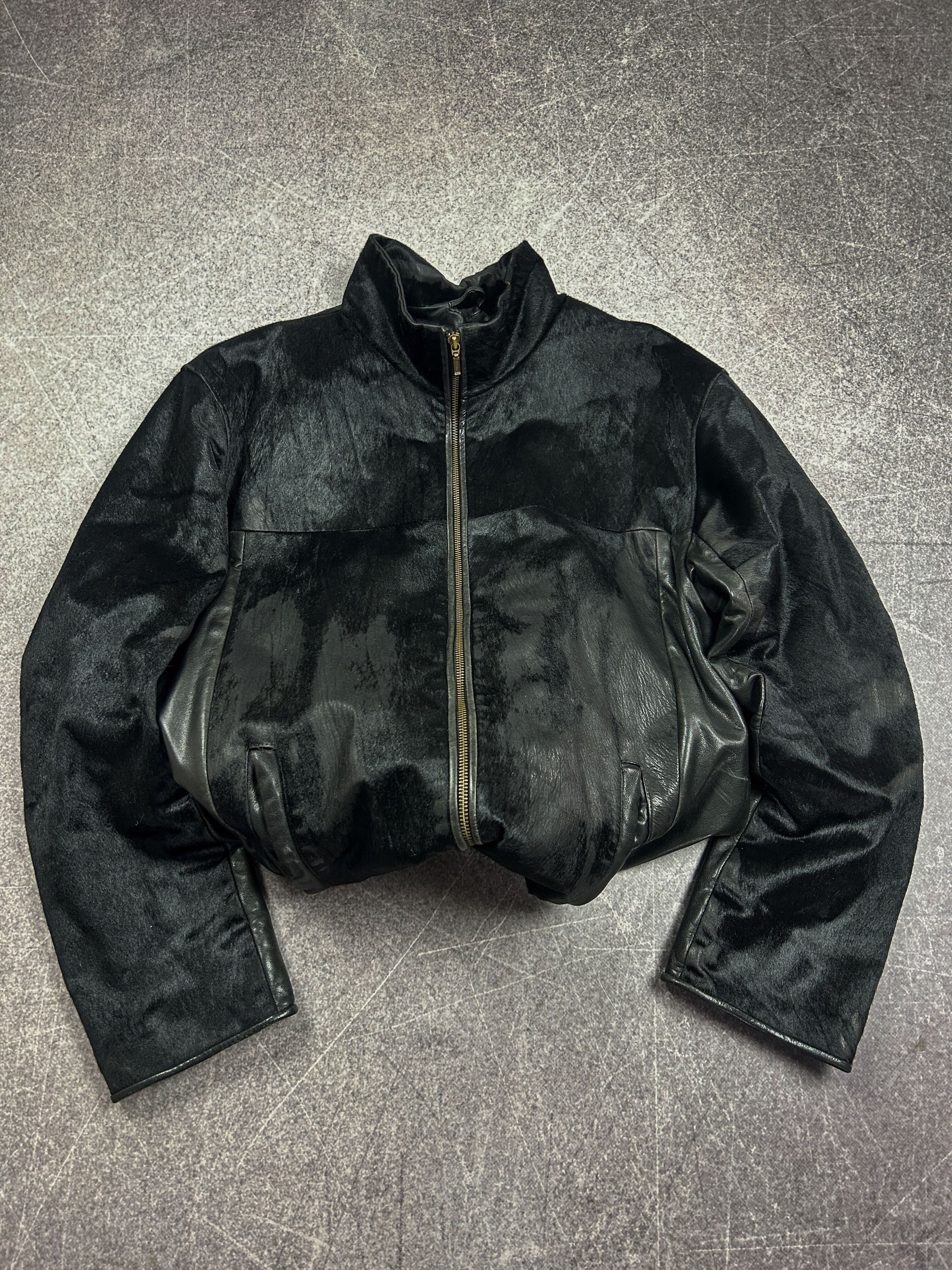 Hysteric Glamour VTG RICK OWENS STYLE REAL LEATHER / FUR JACKET 90s Y2K Size US L / EU 52-54 / 3 - 3 Thumbnail