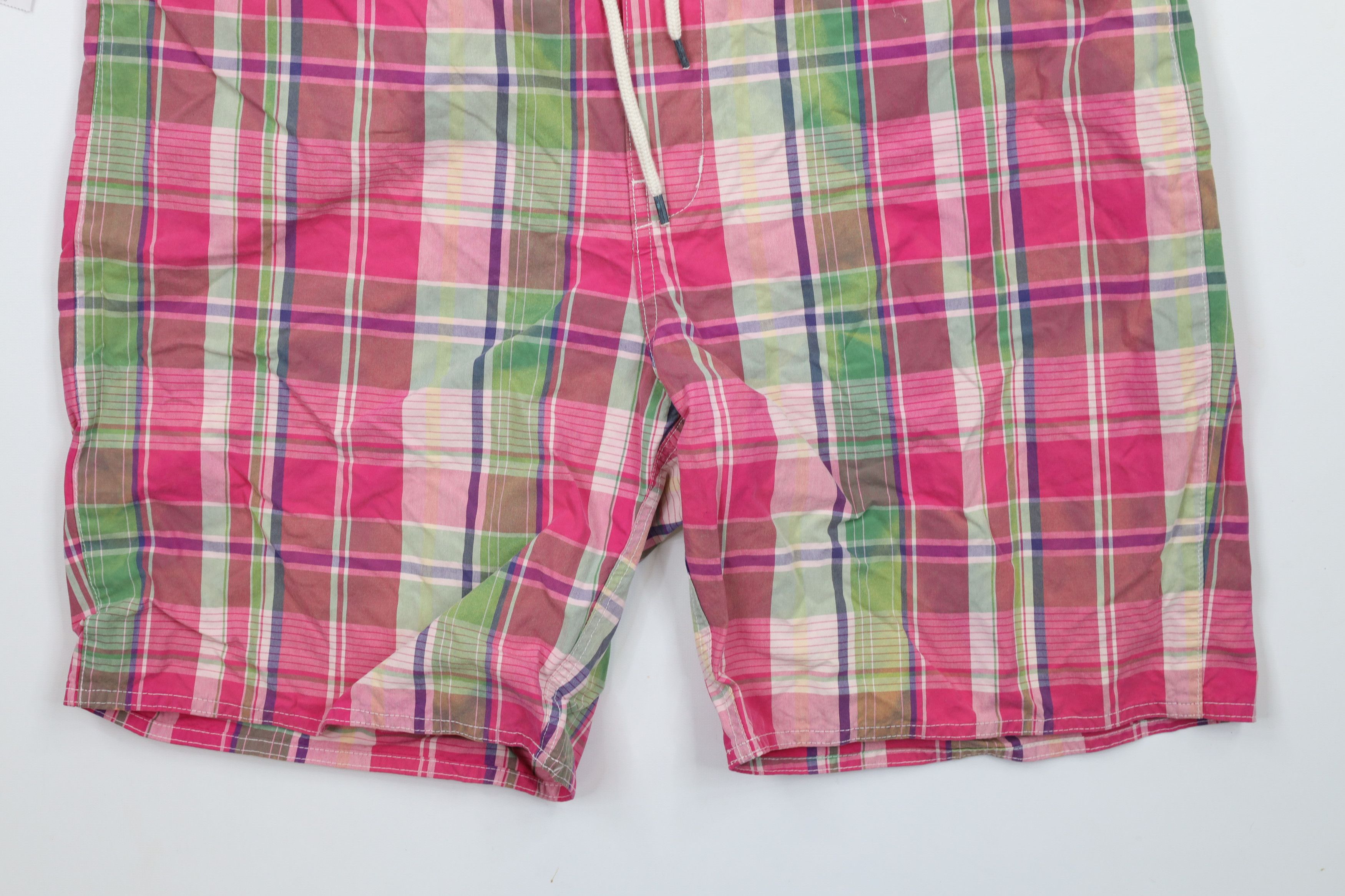Ralph Lauren × Vintage Deadstock Vintage 90s Ralph Lauren Plaid Shorts Swim Trunks Size US 38 / EU 54 - 4 Thumbnail