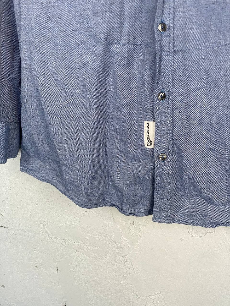 Designer × Dolce & Gabbana Dolce&Gabbana Luxury Jeans Pocket Blue Shirt Size US M / EU 48-50 / 2 - 5 Thumbnail