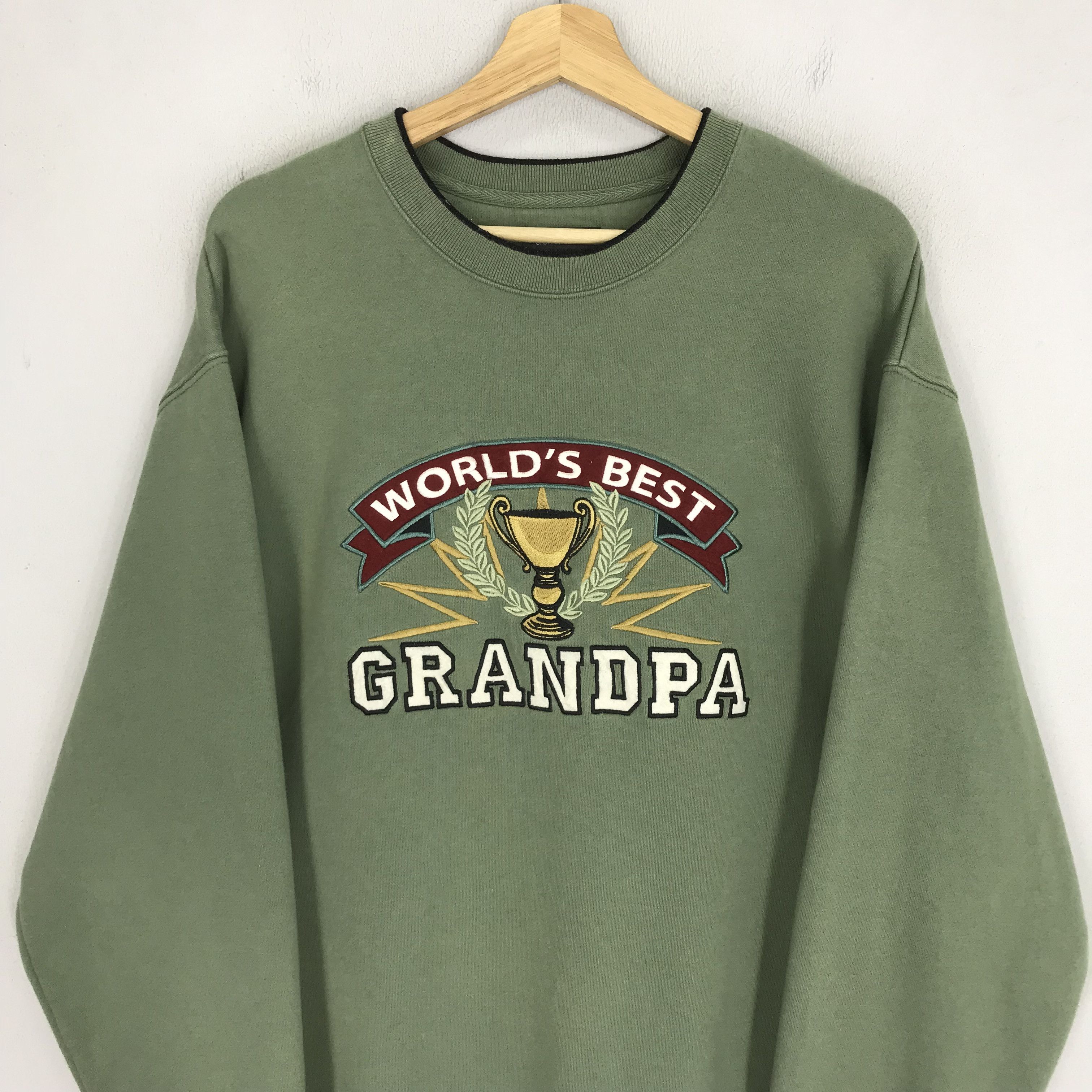 Vintage Vintage 90s Embroidered Grandpa Green - 302 Size US L / EU 52-54 / 3 - 4 Thumbnail